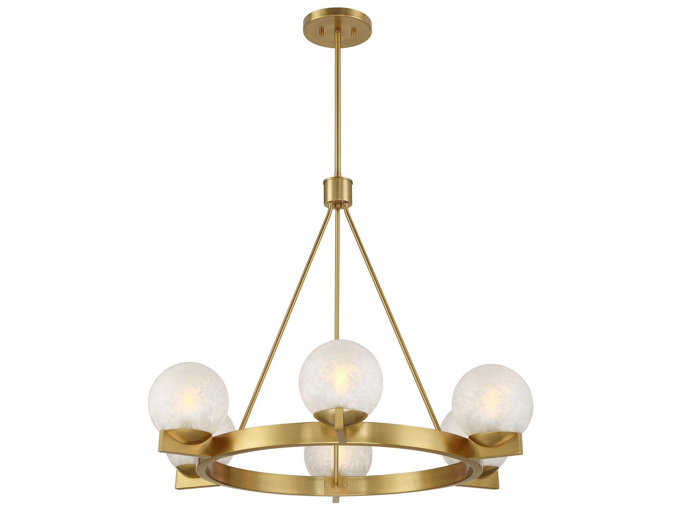 Savoy House Darien 6-Light Warm Brass Globe Chandelier
