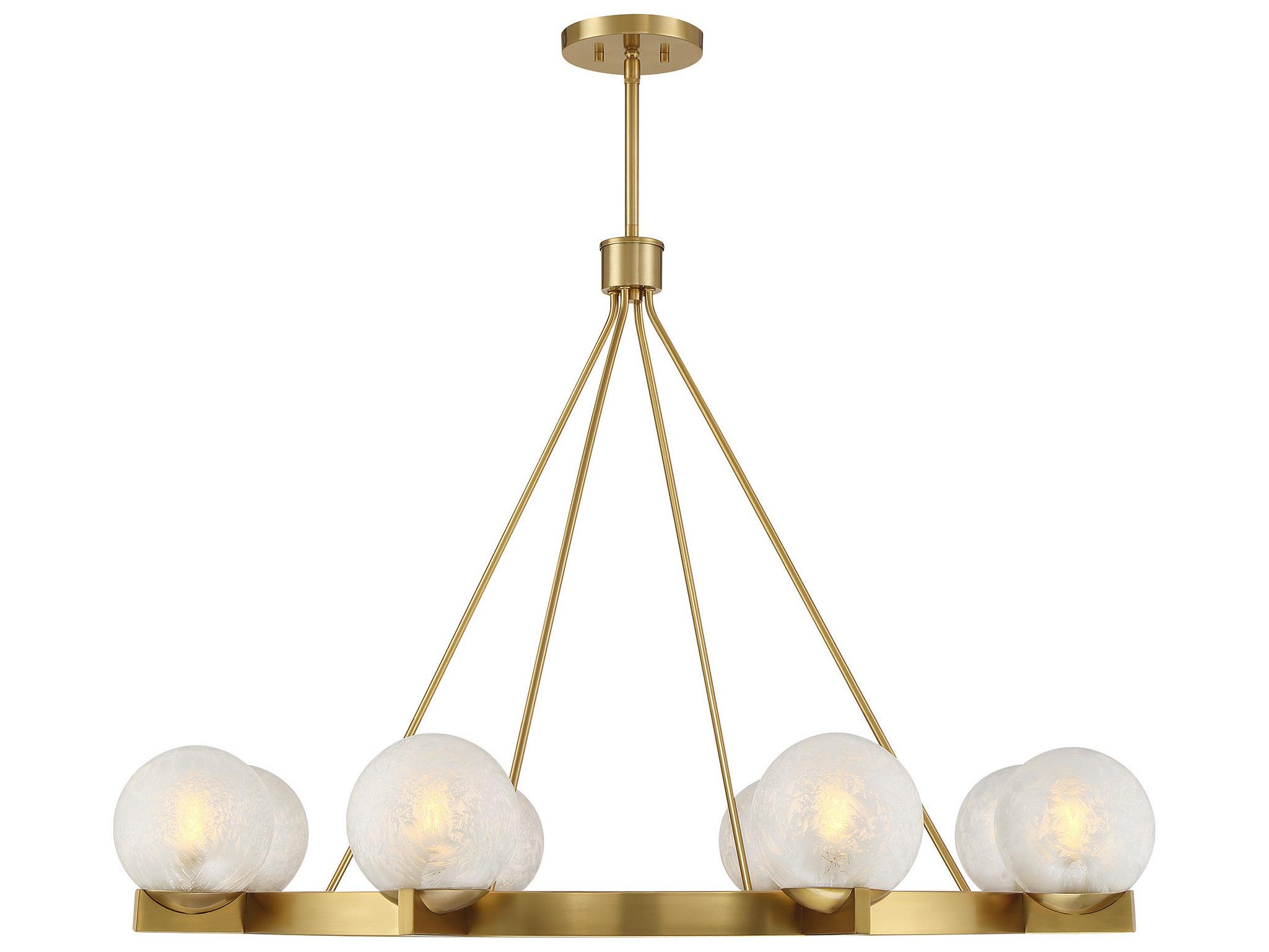 Savoy House Darien 8-Light Warm Brass Globe Chandelier