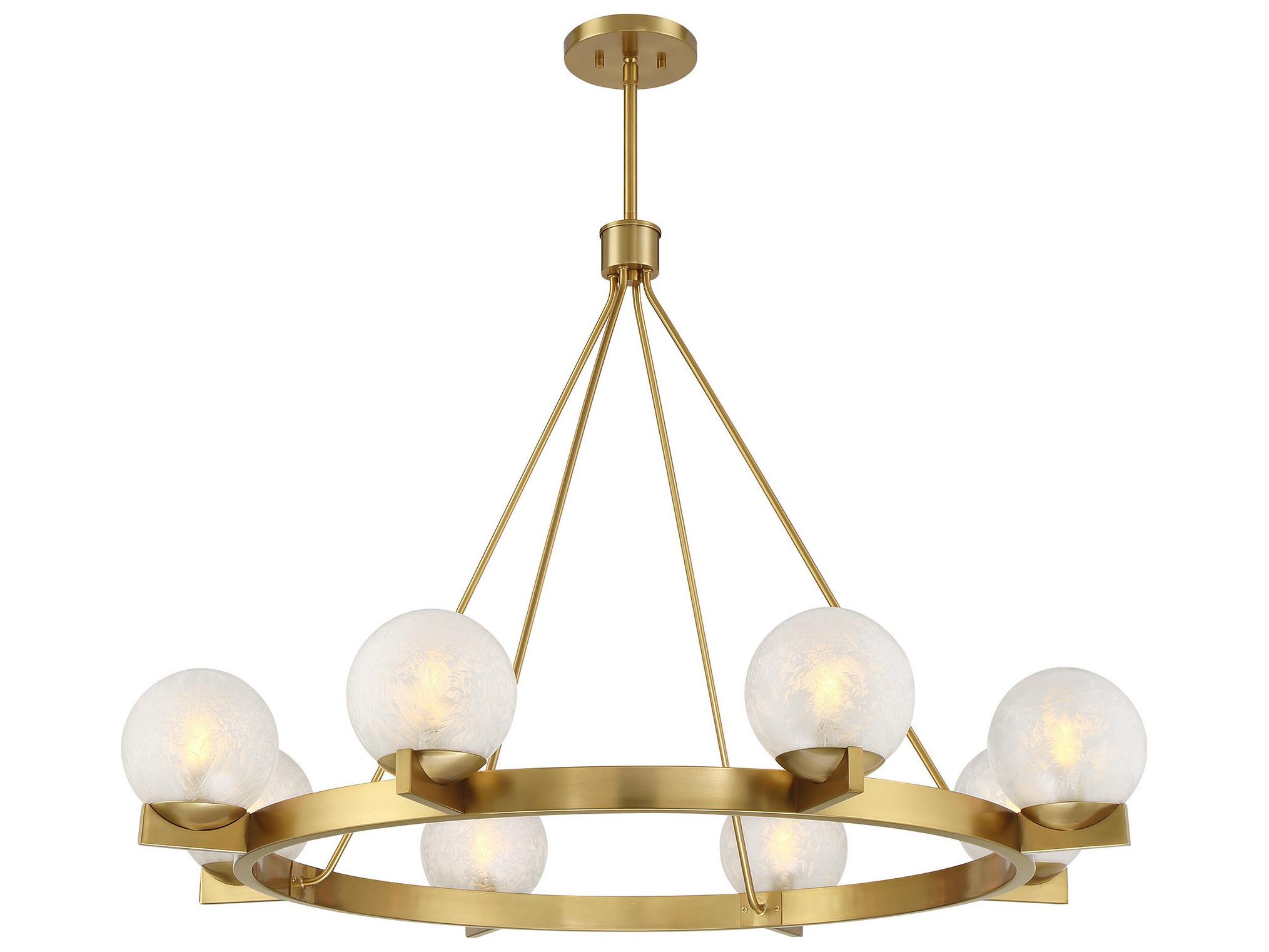 Savoy House Darien 8-Light Warm Brass Globe Chandelier