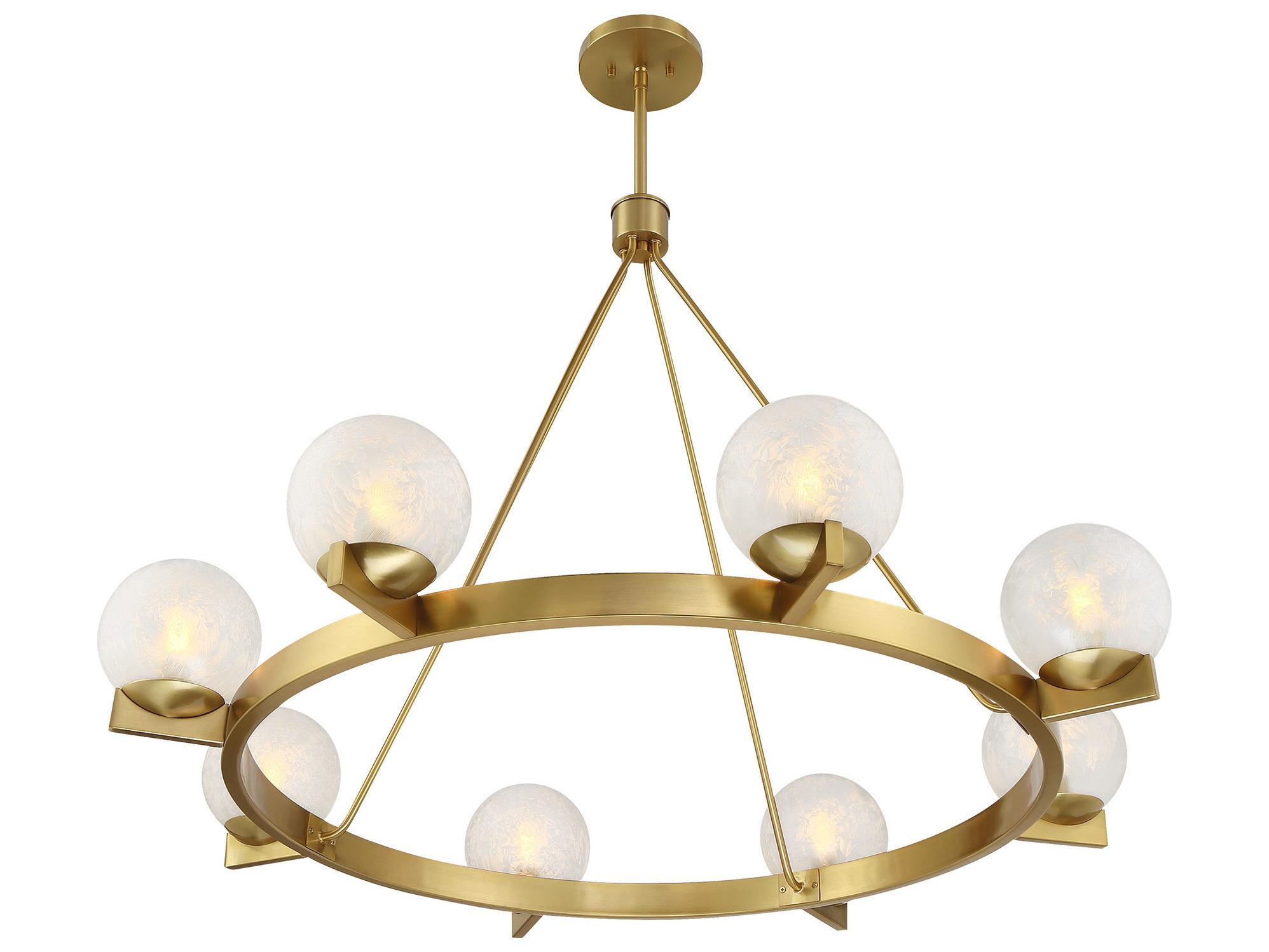 Savoy House Darien 8-Light Warm Brass Globe Chandelier