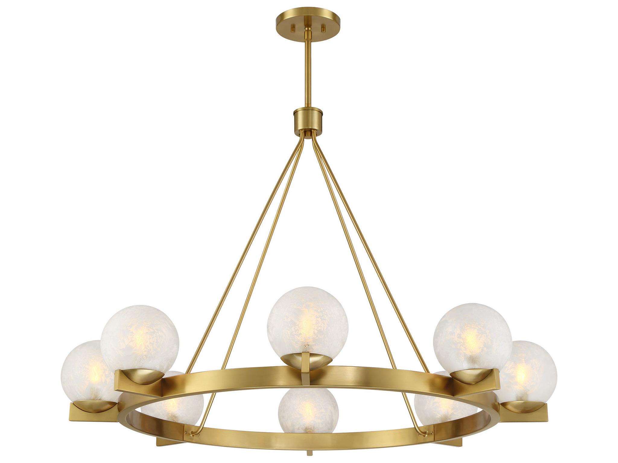 Savoy House Darien 8-Light Warm Brass Globe Chandelier