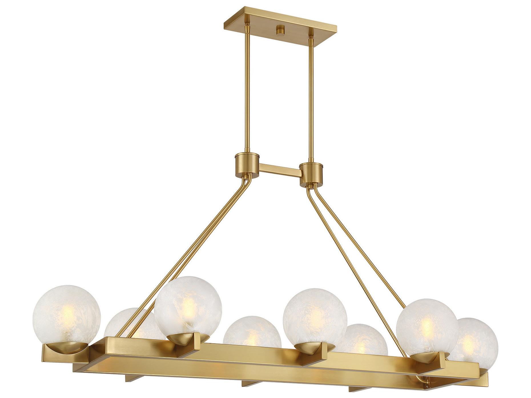 Savoy House Darien 8-Light Warm Brass Globe Island Pendant
