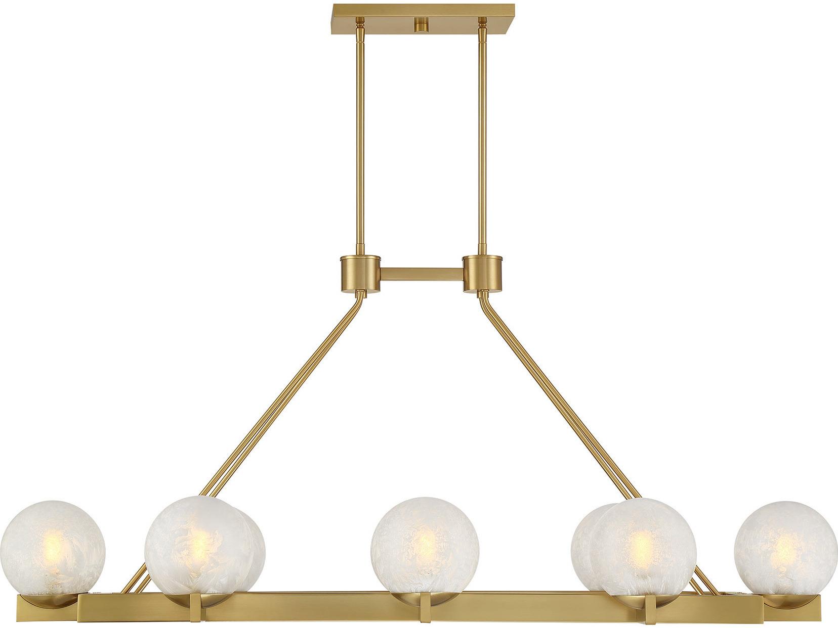 Savoy House Darien 8-Light Warm Brass Globe Island Pendant