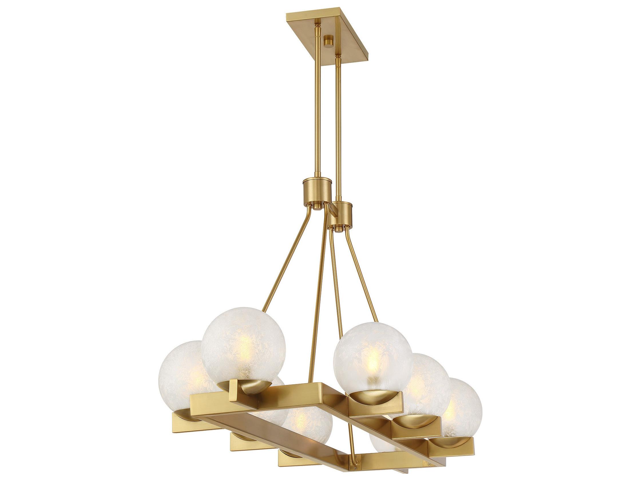 Savoy House Darien 8-Light Warm Brass Globe Island Pendant