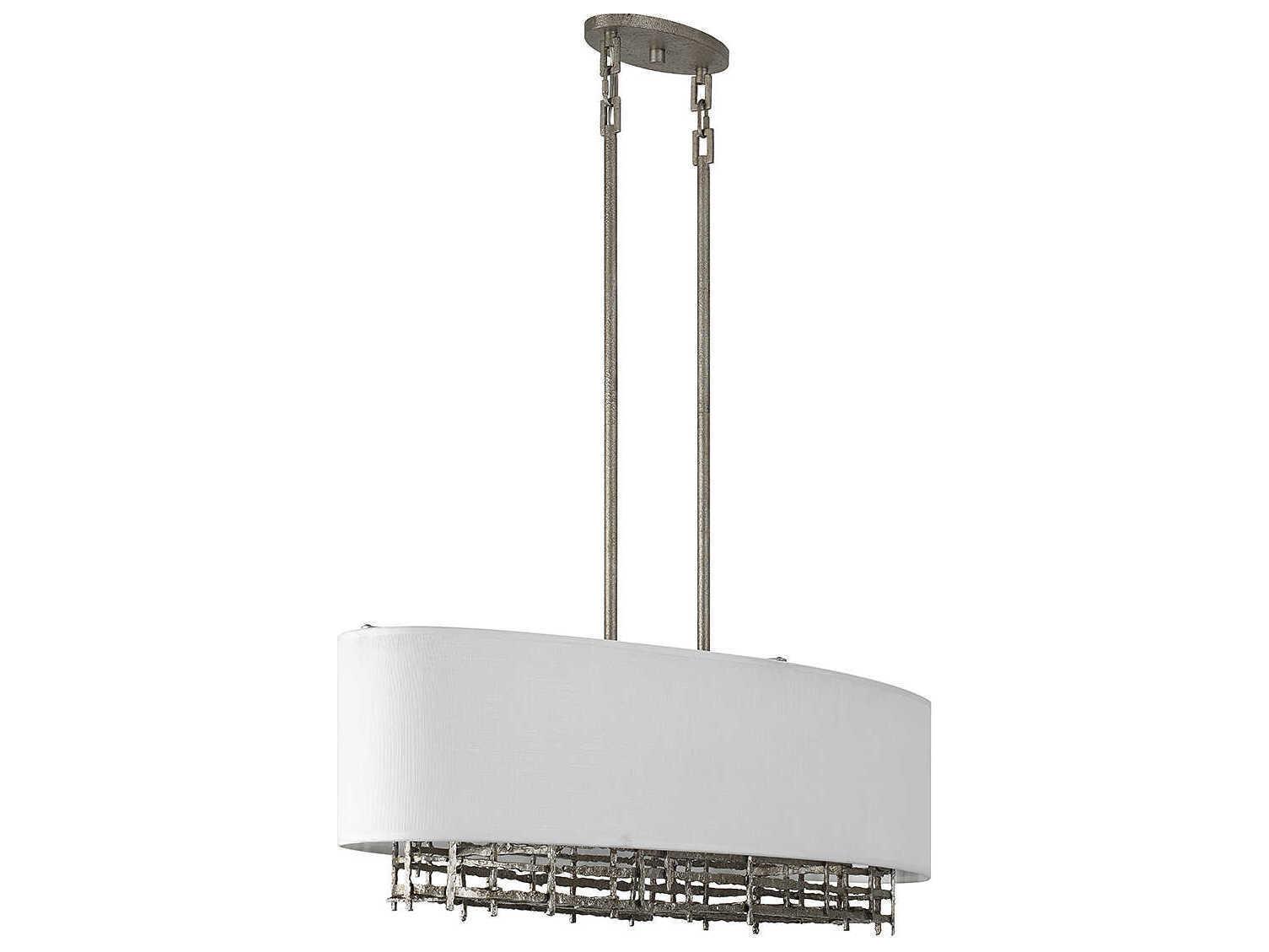 Savoy House Cameo 4-Light Champagne Luxe Silver Linear Island Pendant