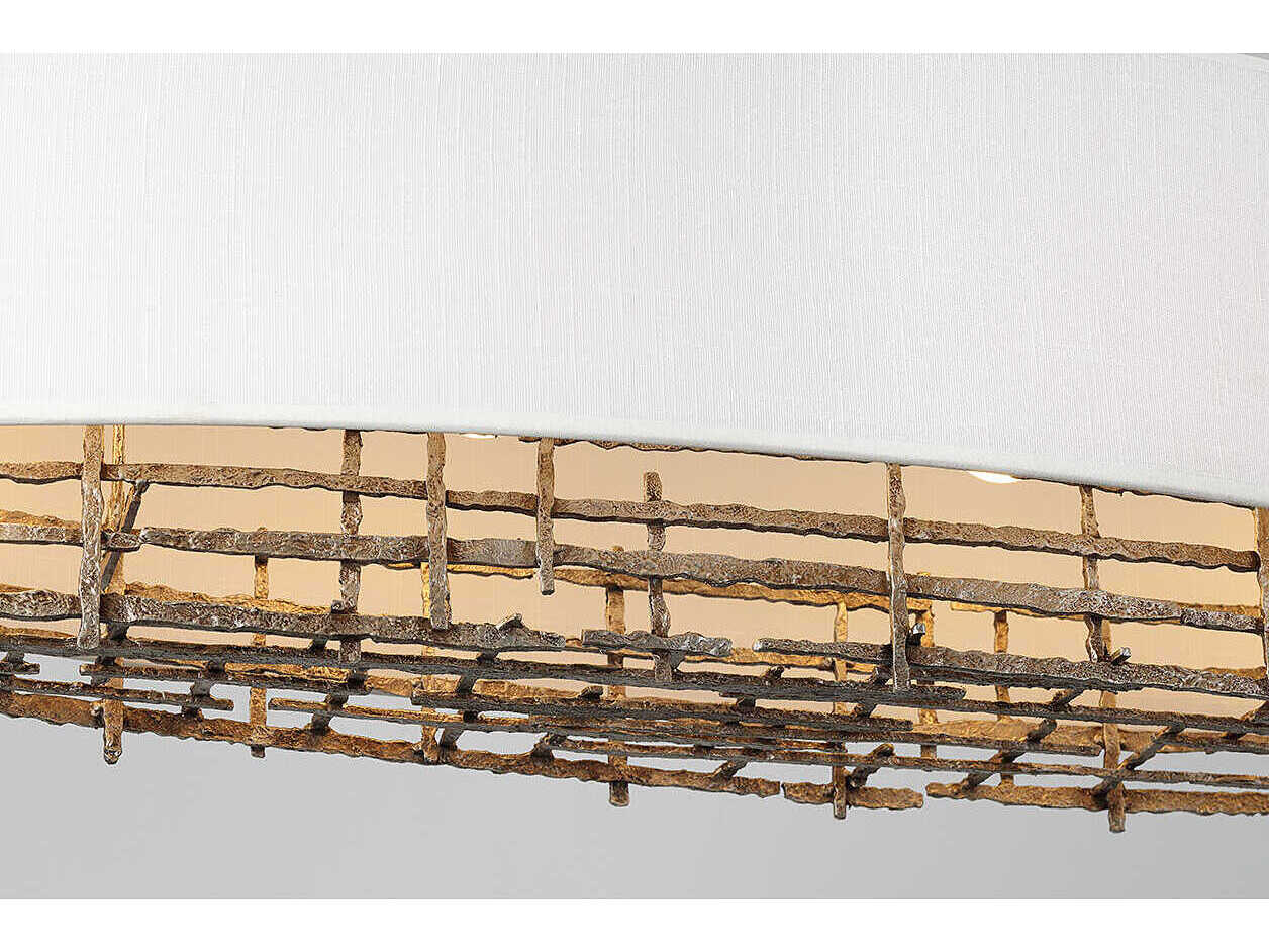 Savoy House Cameo 4-Light Champagne Luxe Silver Linear Island Pendant