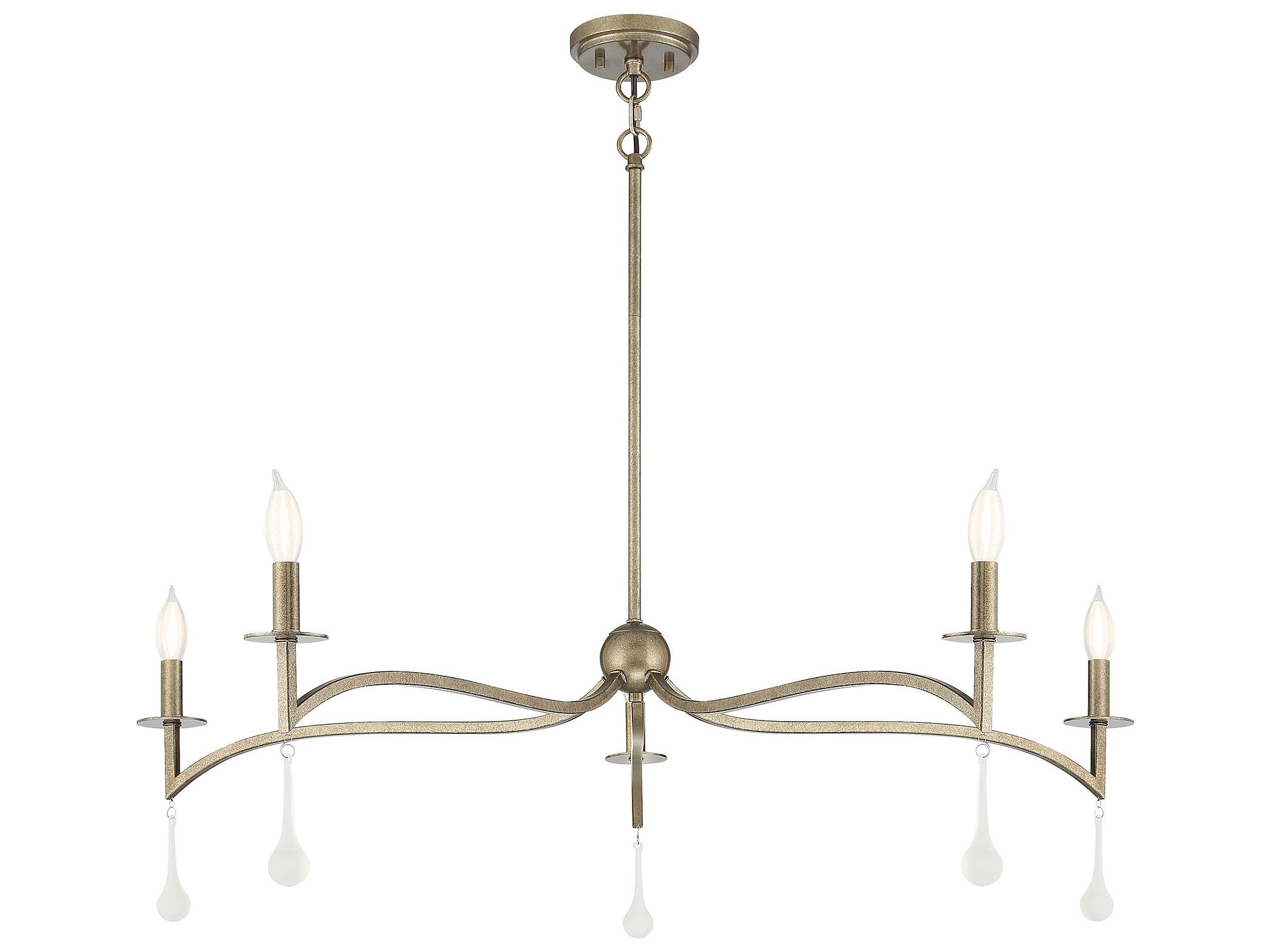 Savoy House Laramie 5-Light Chelsea Gold Crystal Candelabra Chandelier
