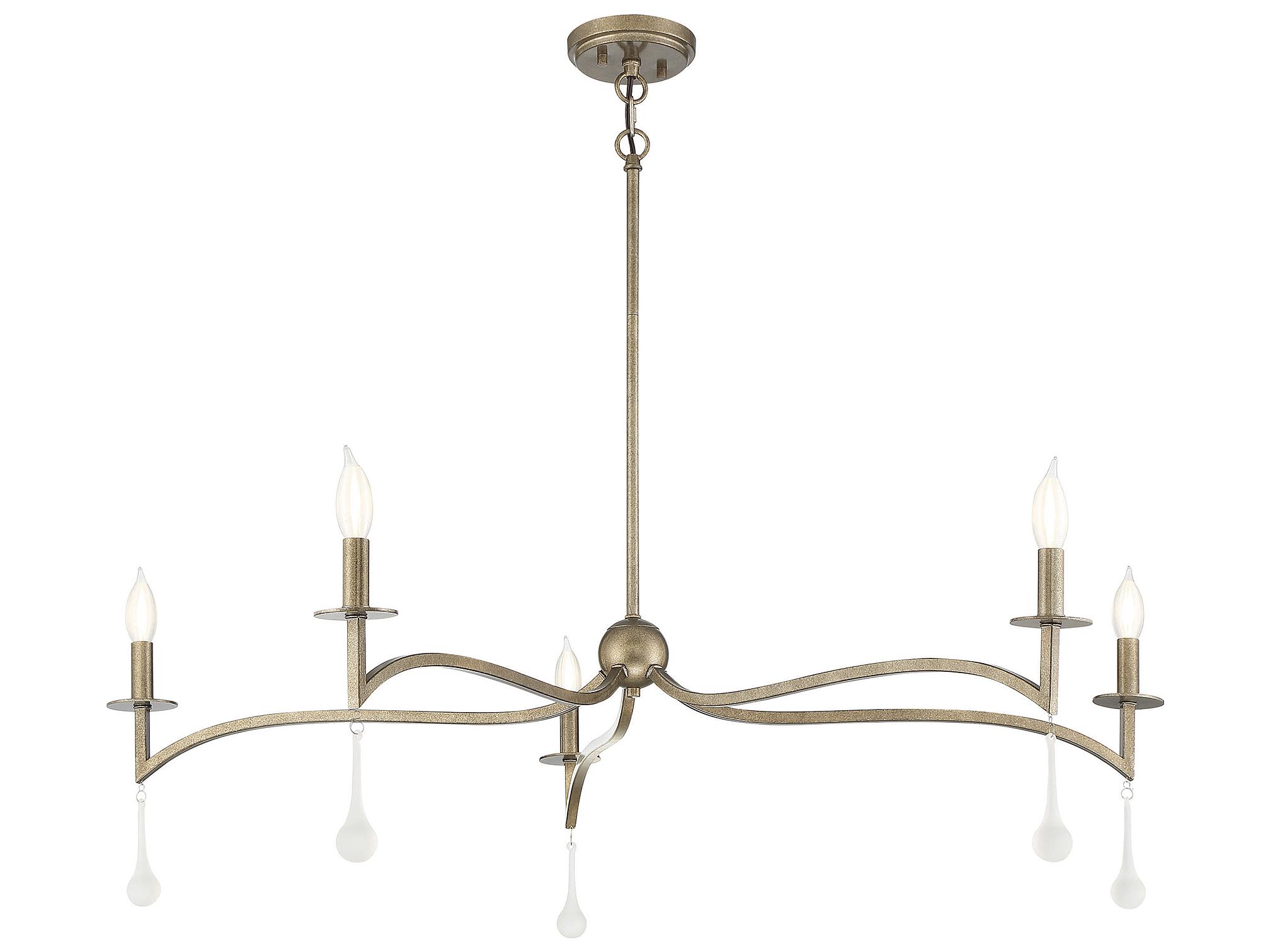 Savoy House Laramie 5-Light Chelsea Gold Crystal Candelabra Chandelier