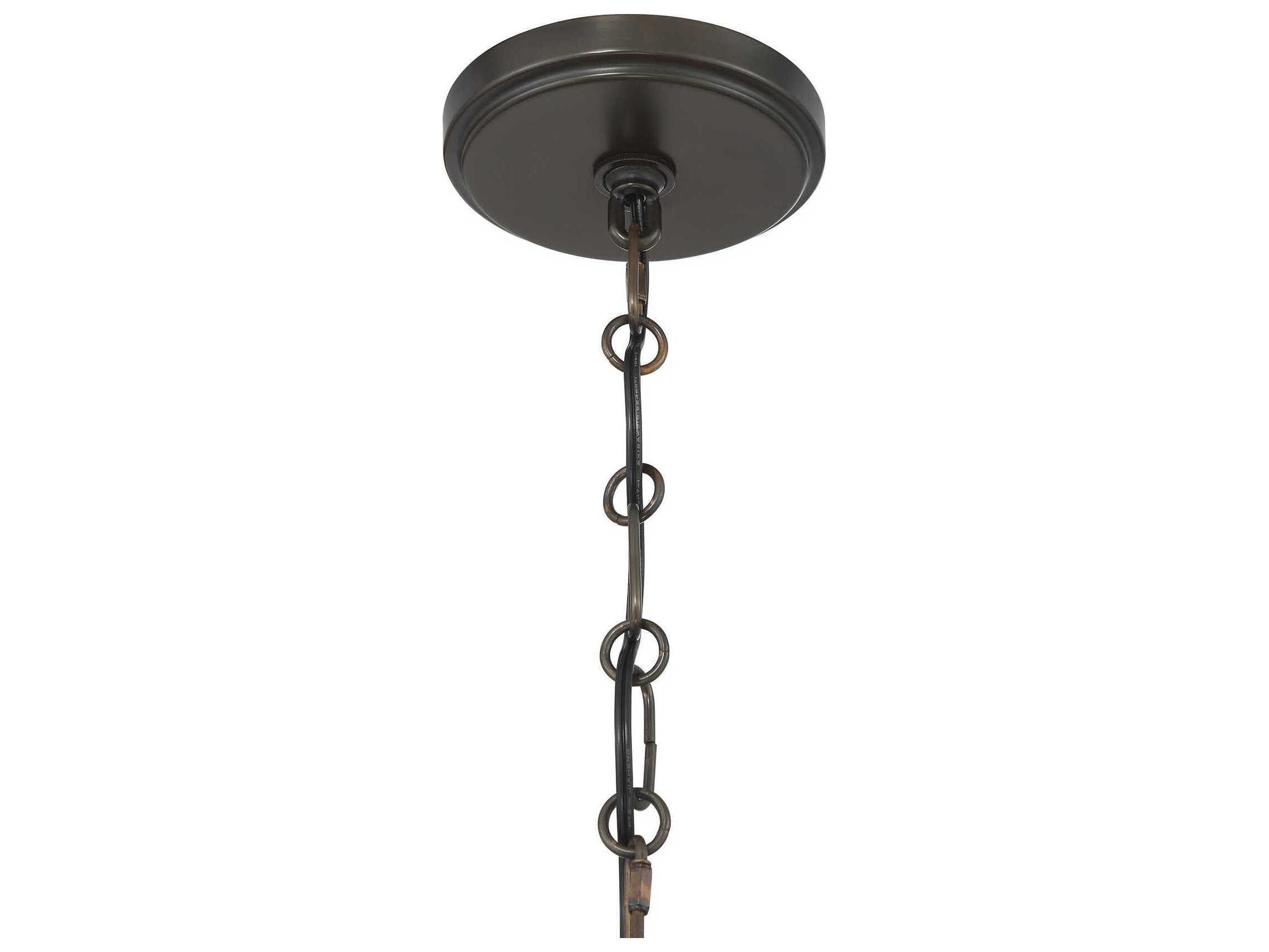 Savoy House Andover 4-Light Mediterranean Bronze And Riviera Brass Dome Round Chandelier