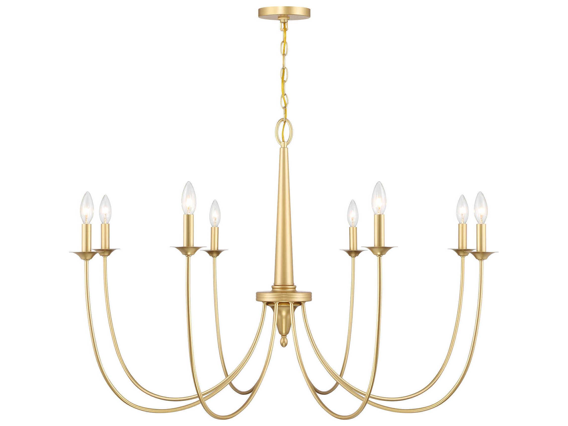 Savoy House Stonecrest 8-Light French Gold Candelabra Chandelier