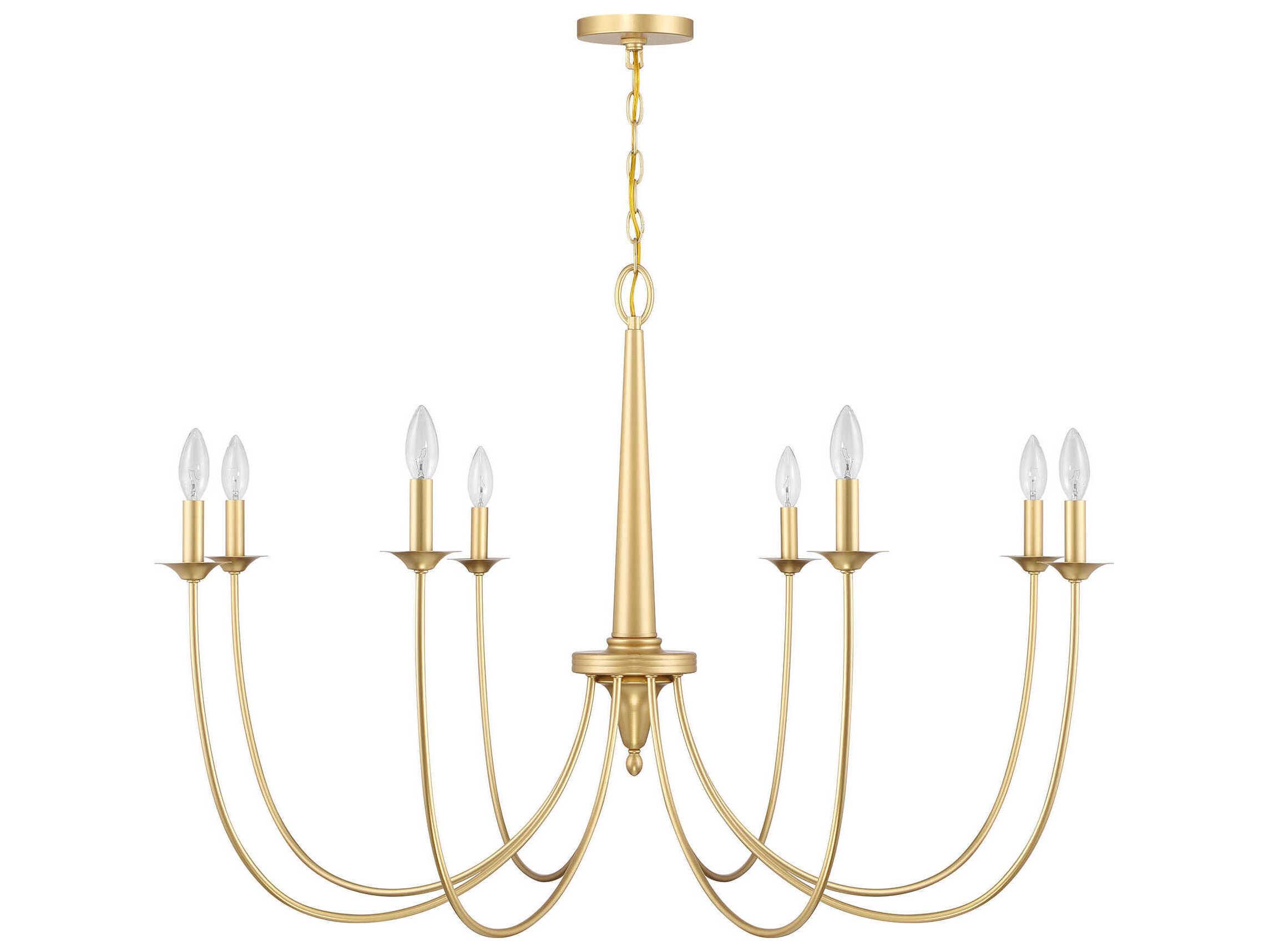 Savoy House Stonecrest 8-Light French Gold Candelabra Chandelier