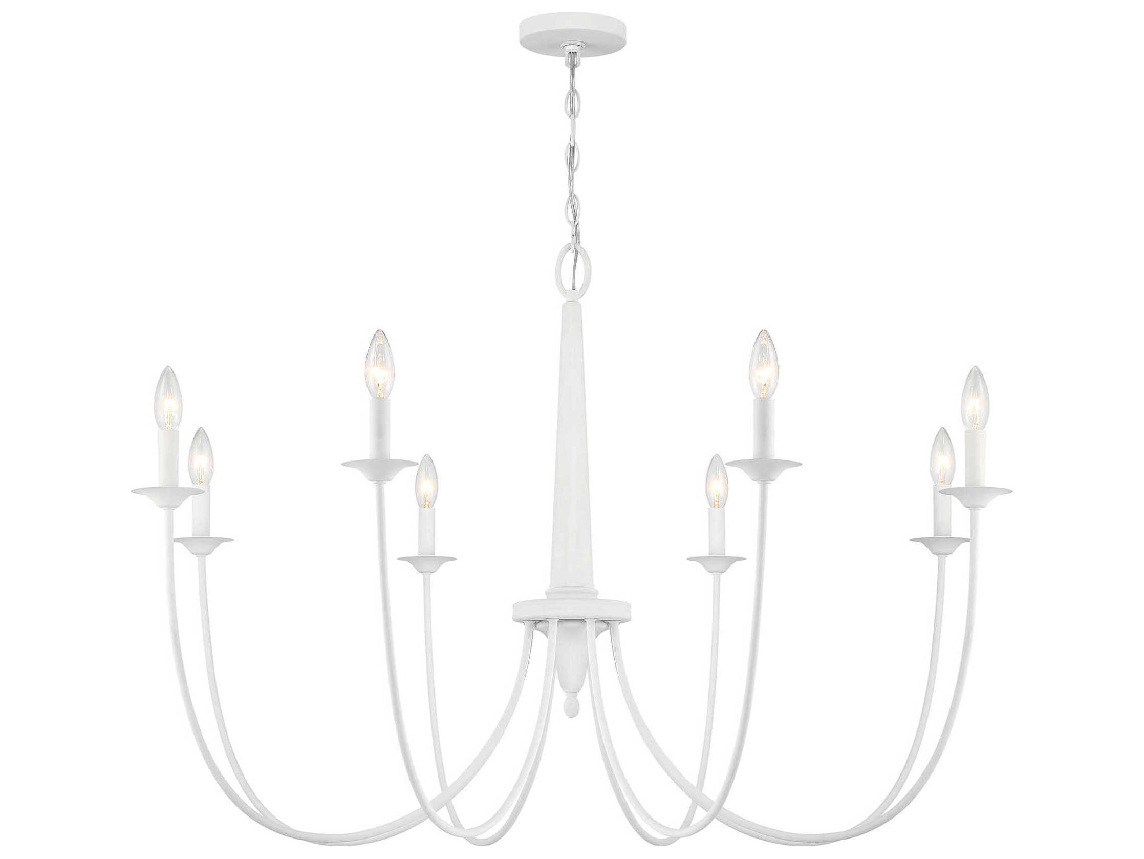 Savoy House Stonecrest 8-Light Bisque White Candelabra Chandelier