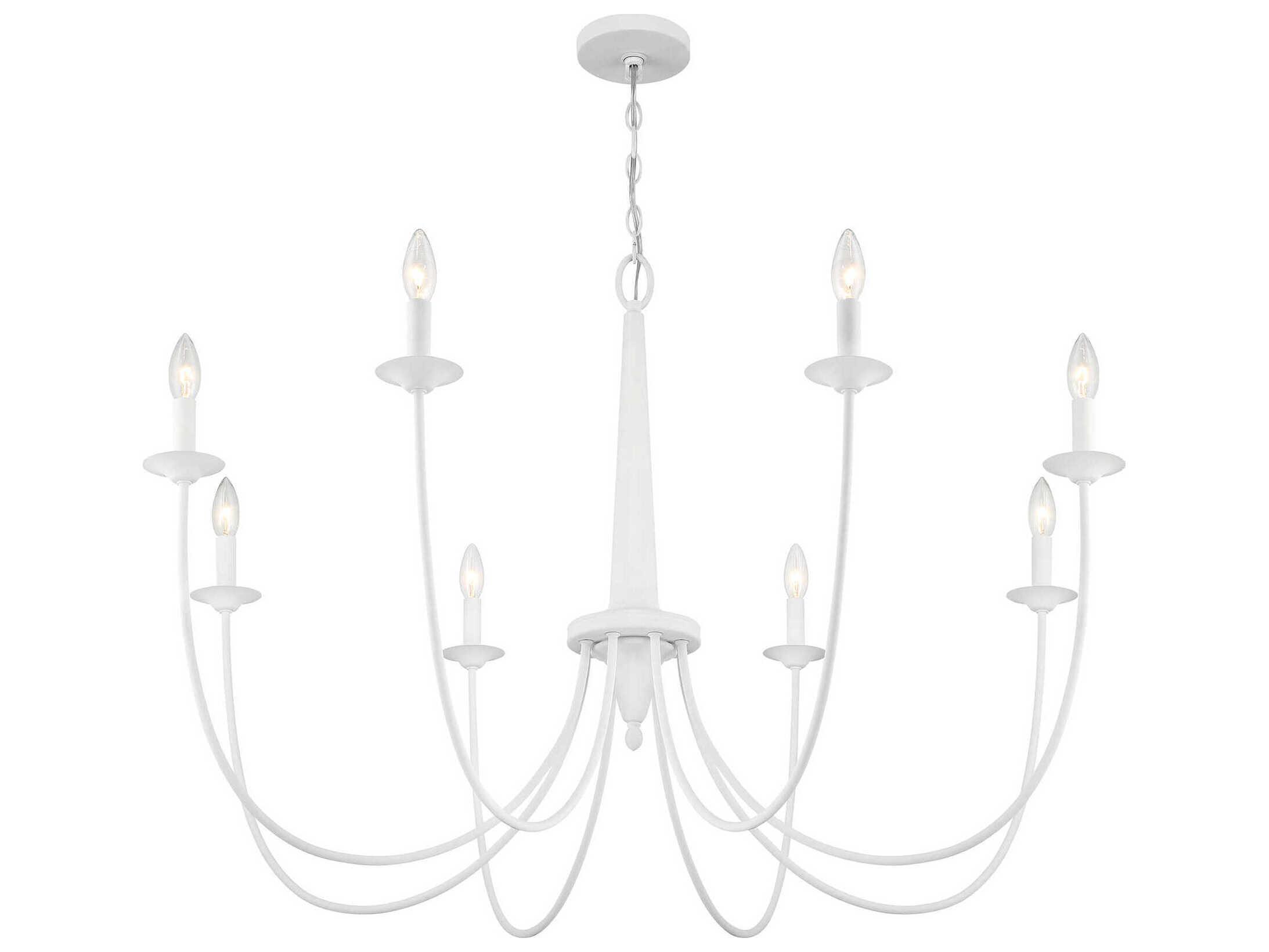 Savoy House Stonecrest 8-Light Bisque White Candelabra Chandelier