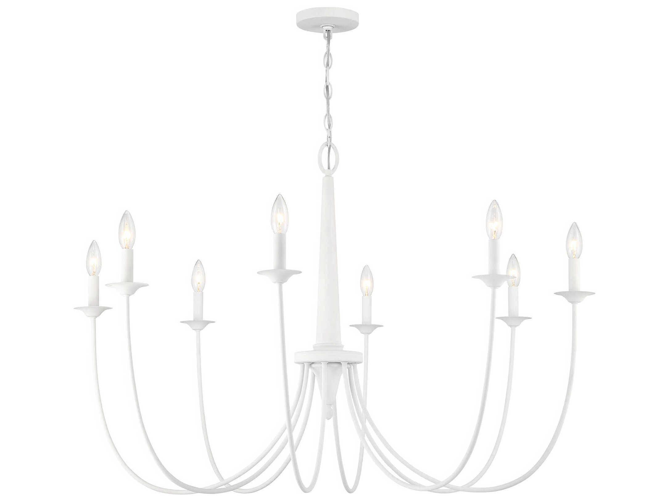 Savoy House Stonecrest 8-Light Bisque White Candelabra Chandelier
