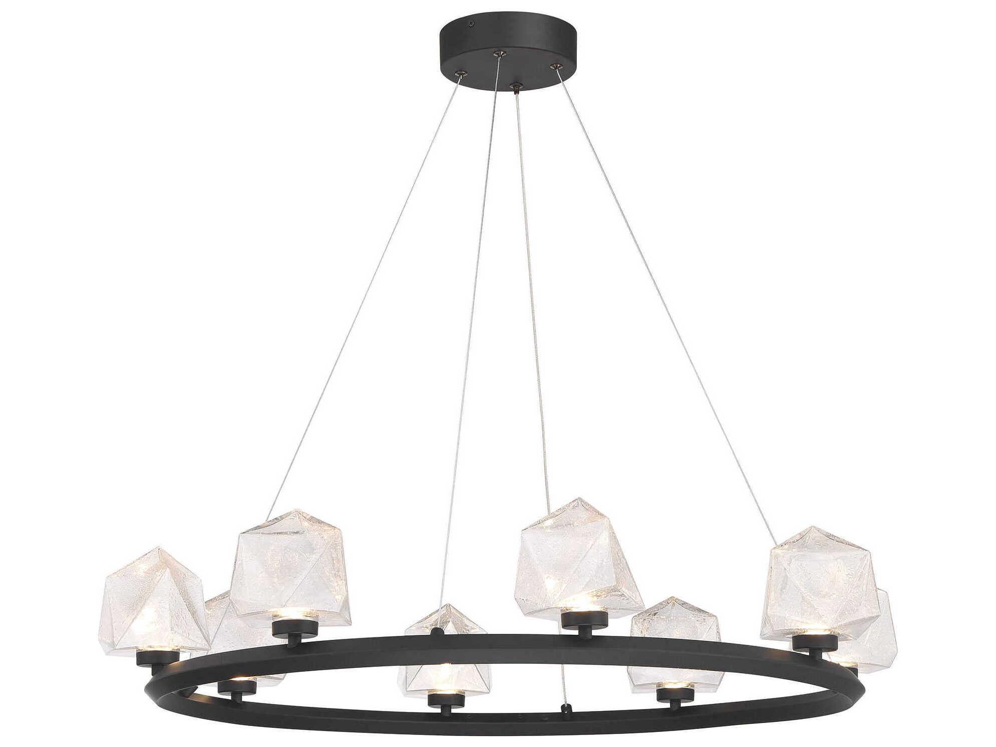 Savoy House Castello 8-Light Matte Black Round Chandelier
