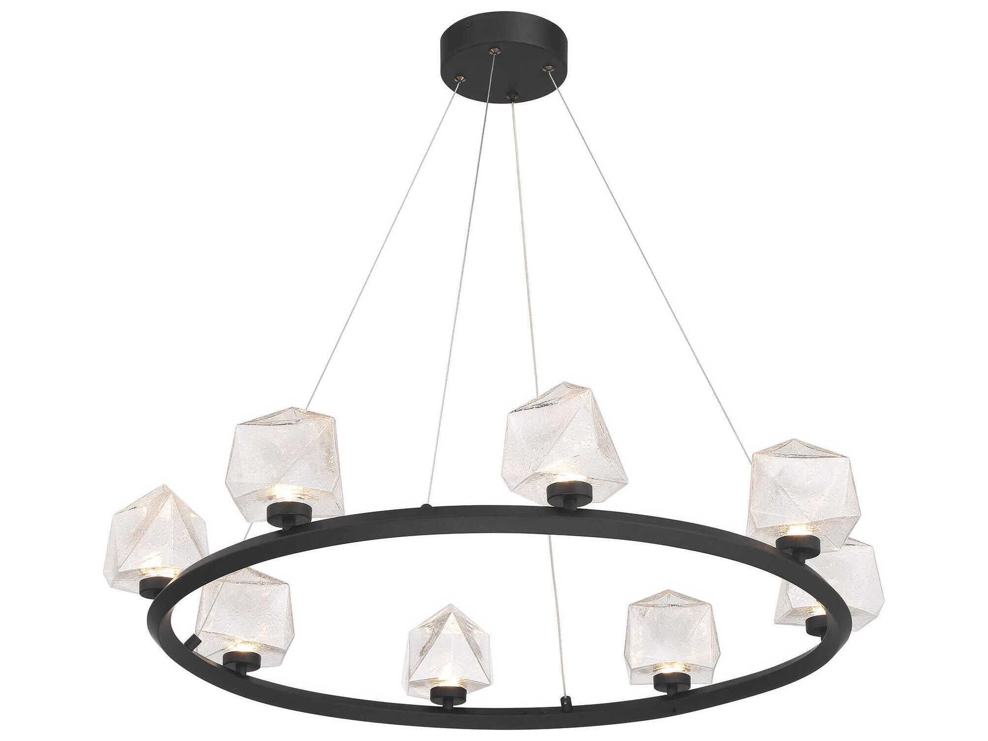 Savoy House Castello 8-Light Matte Black Round Chandelier