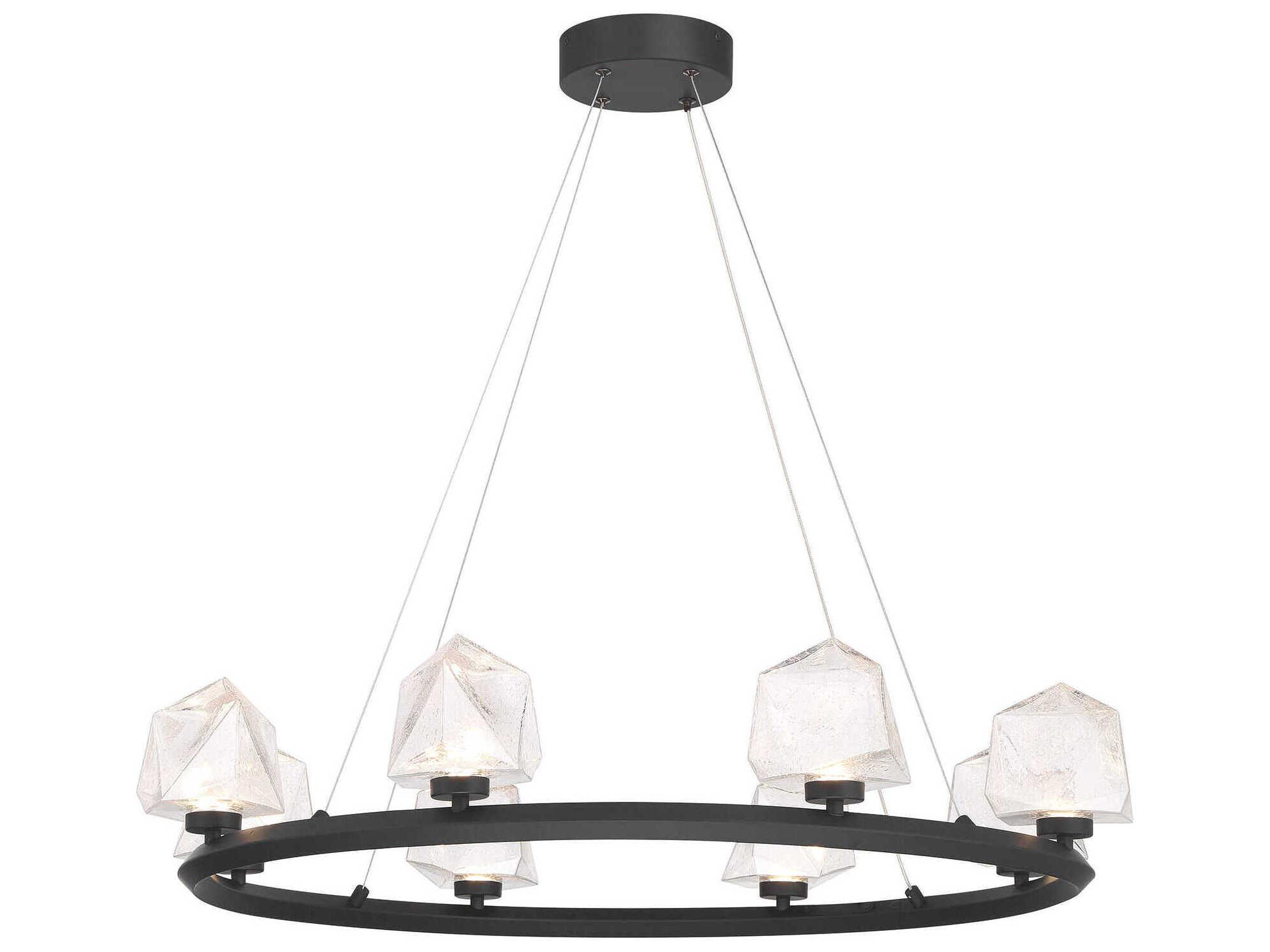Savoy House Castello 8-Light Matte Black Round Chandelier
