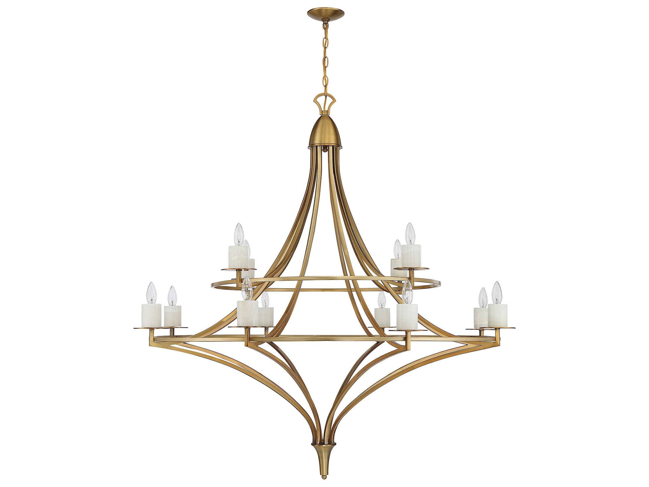 Savoy House Director 12-Light Warm Brass Tiered Chandelier