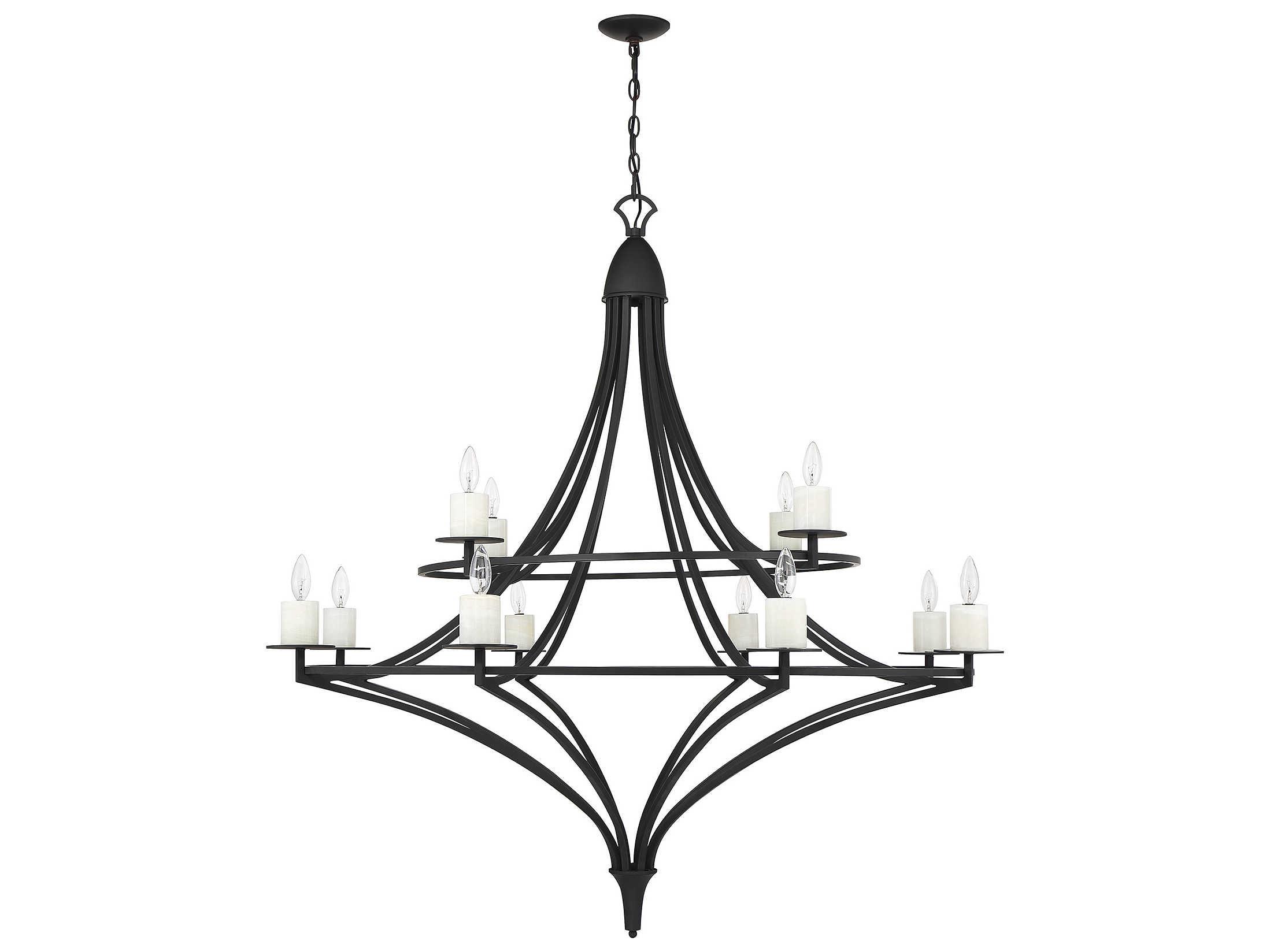 Savoy House Director 12-Light Matte Black Tiered Chandelier
