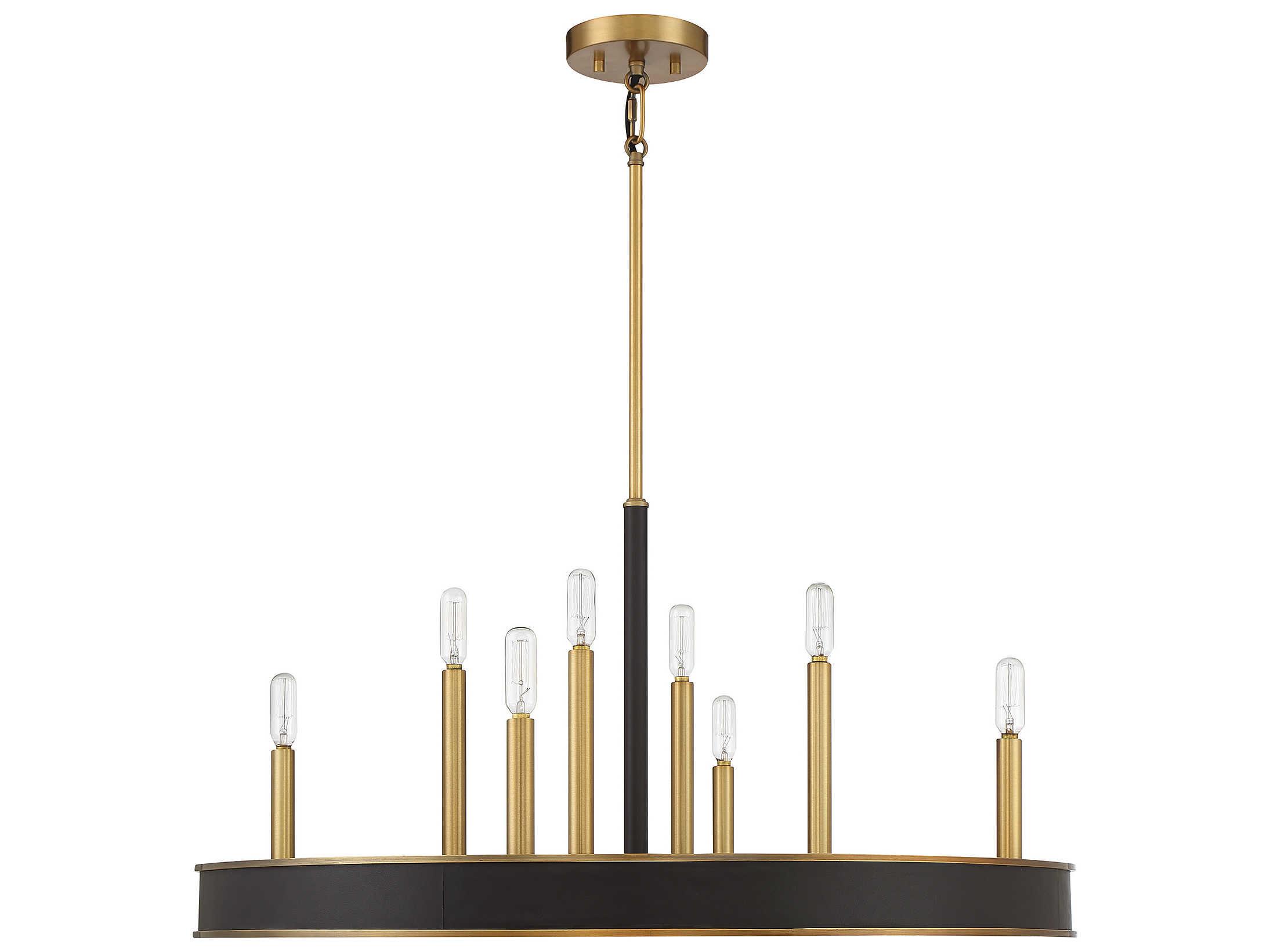 Savoy House Chaucer 8-Light Warm Brass Round Chandelier