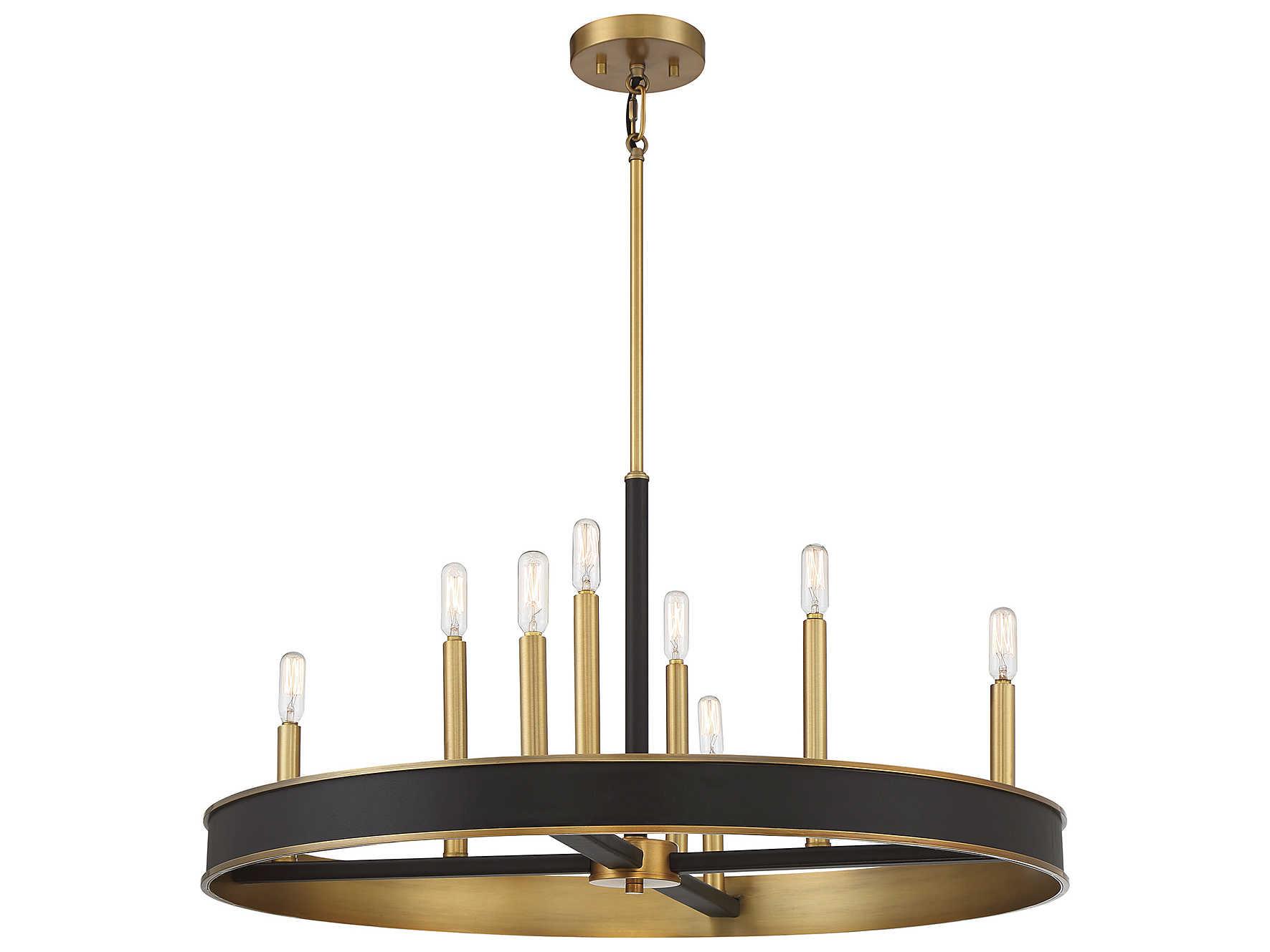 Savoy House Chaucer 8-Light Warm Brass Round Chandelier