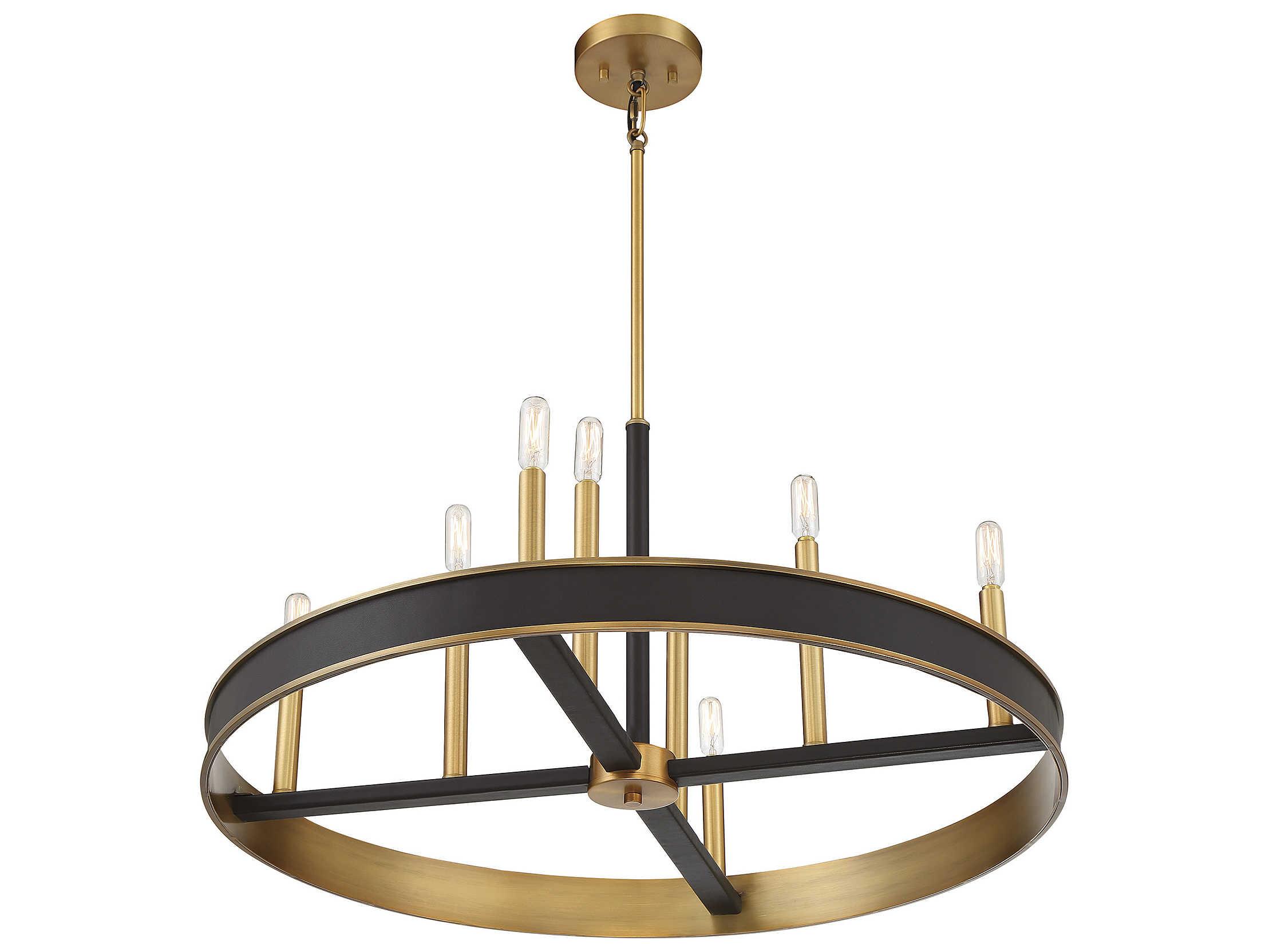Savoy House Chaucer 8-Light Warm Brass Round Chandelier
