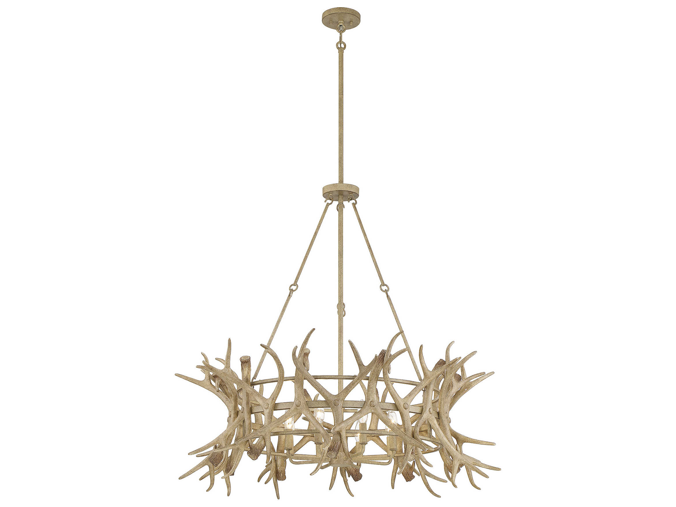 Savoy House Daniels 8-Light Natural Antler Brown Chandelier