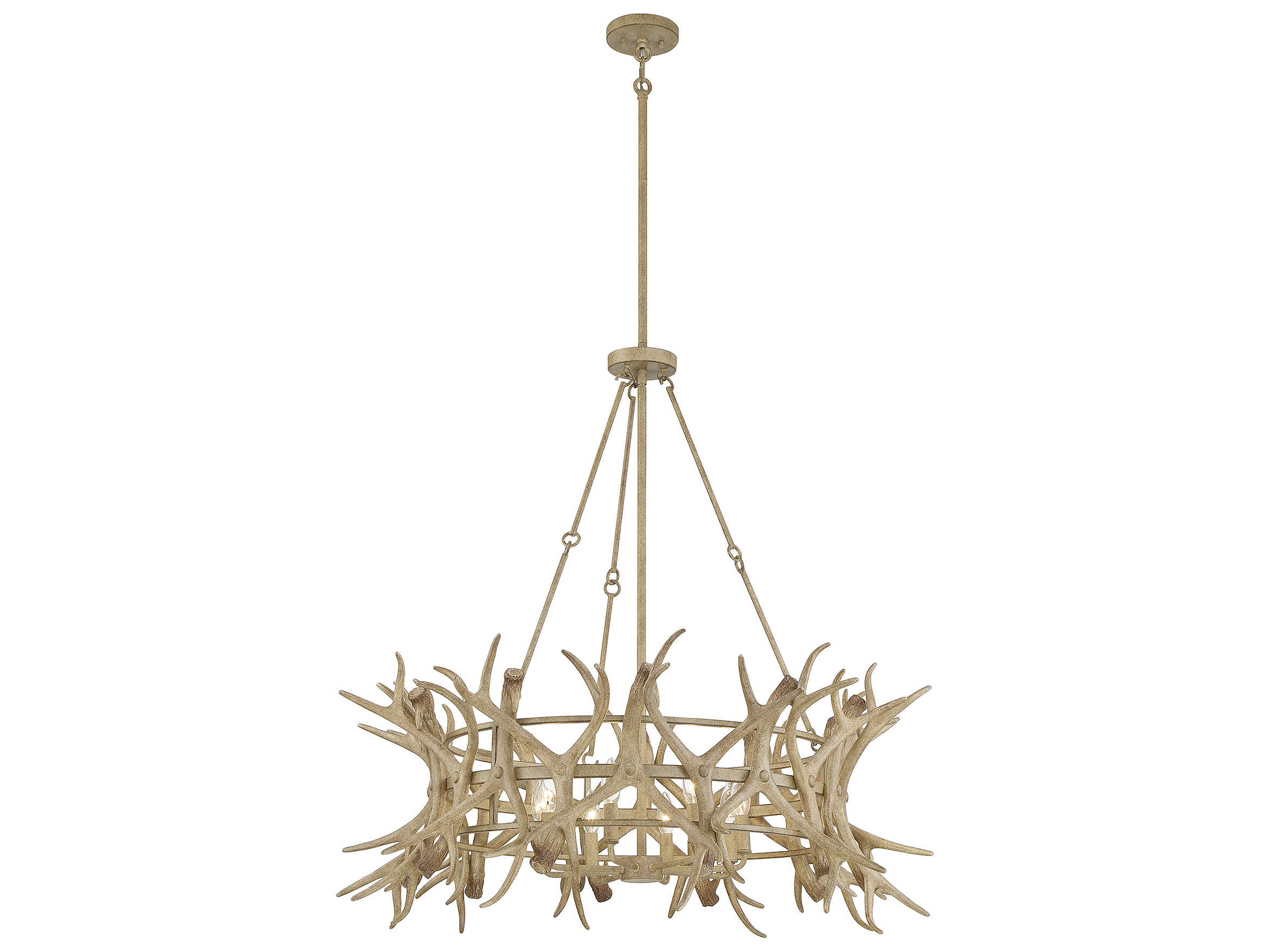Savoy House Daniels 8-Light Natural Antler Brown Chandelier