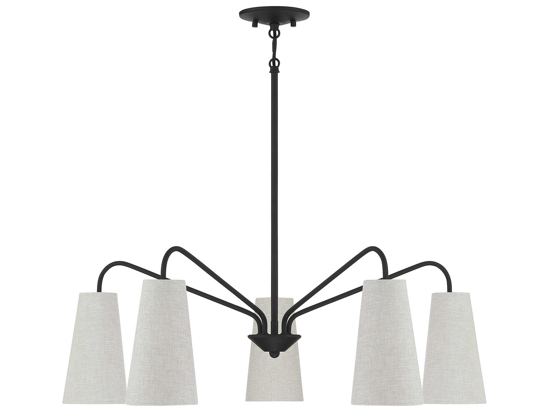 Savoy House Edgewood 5-Light Matte Black Chandelier