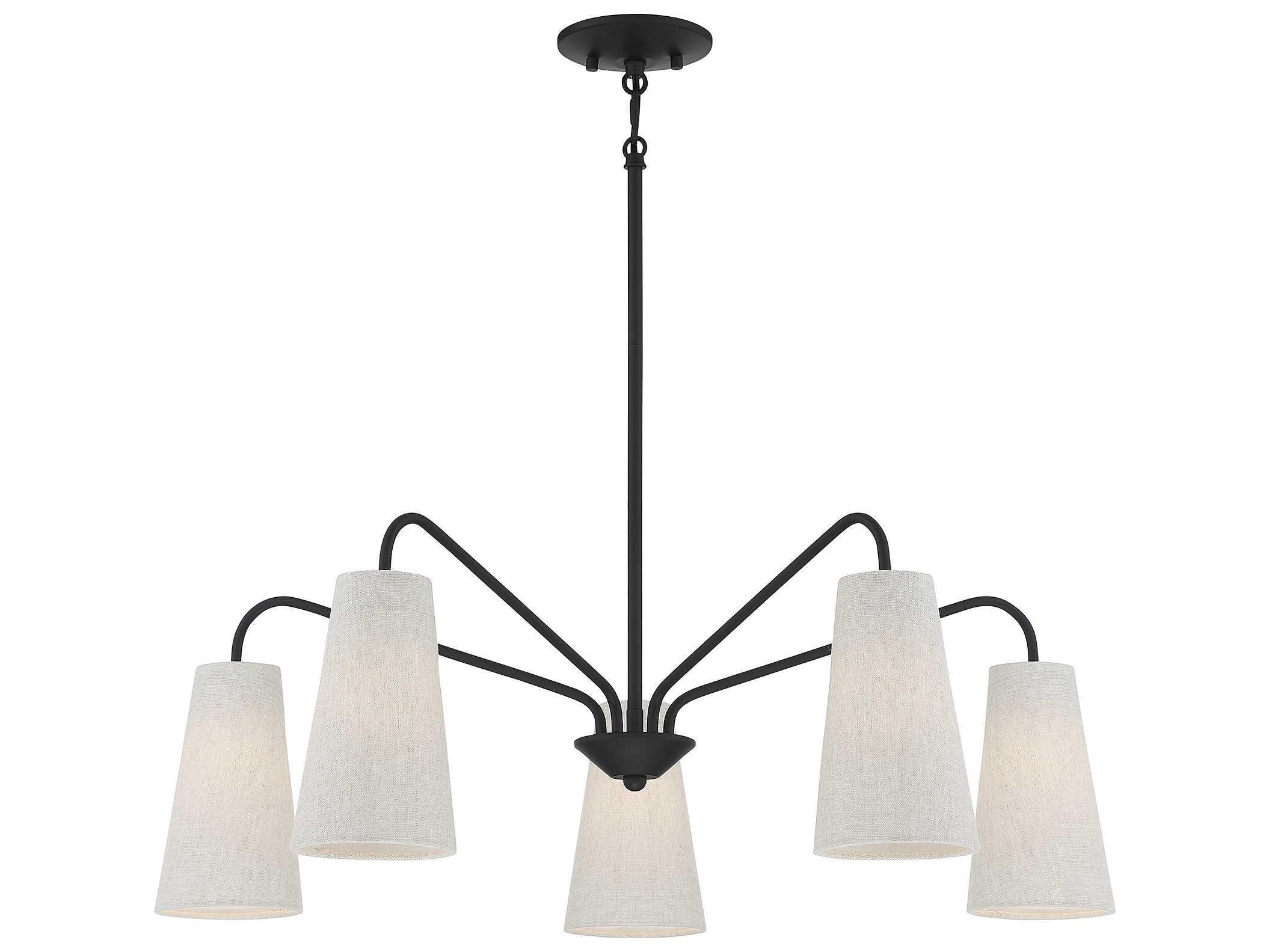 Savoy House Edgewood 5-Light Matte Black Chandelier
