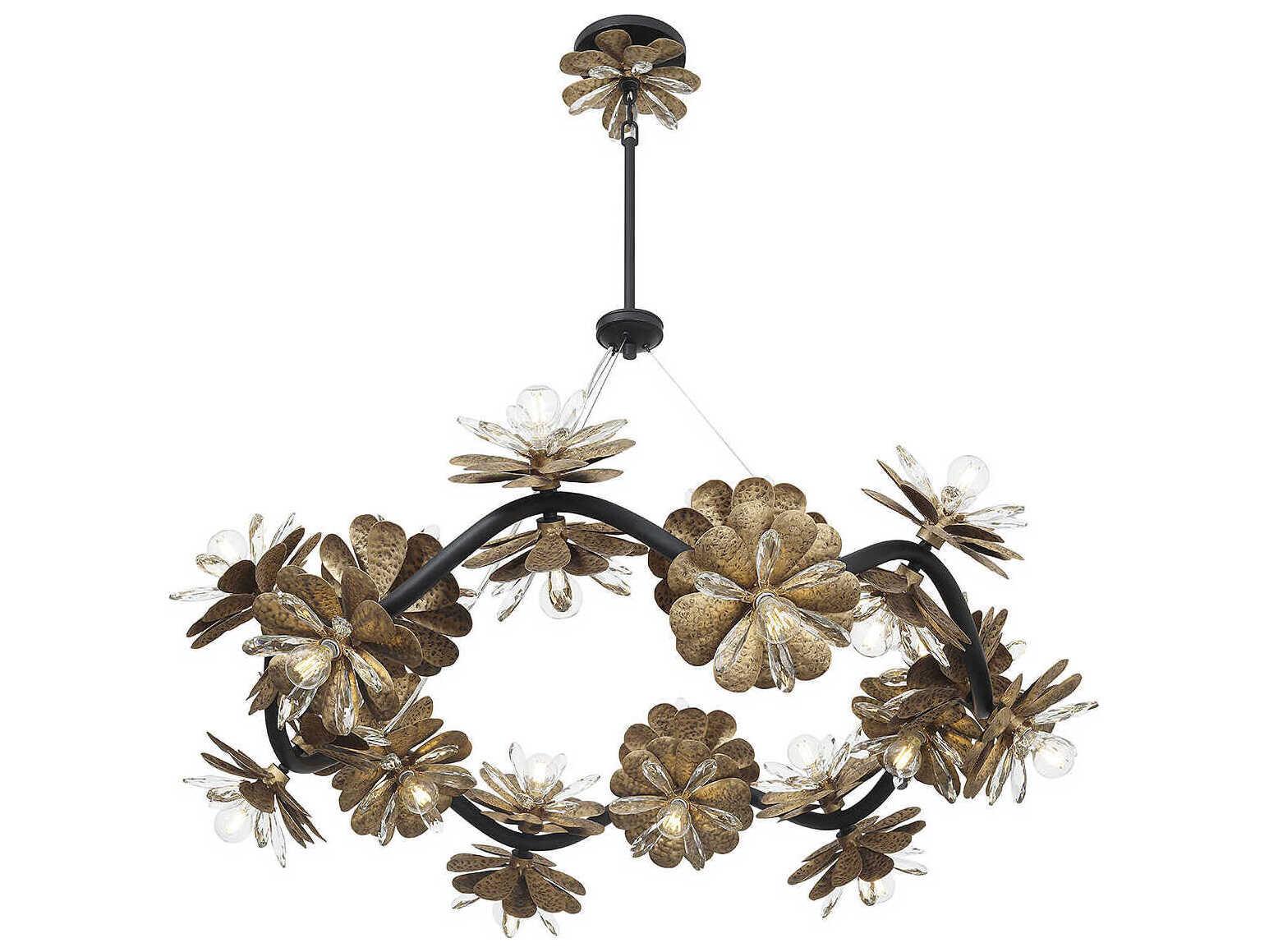 Savoy House Giselle 24-Light Delphine Bronze Crystal Chandelier