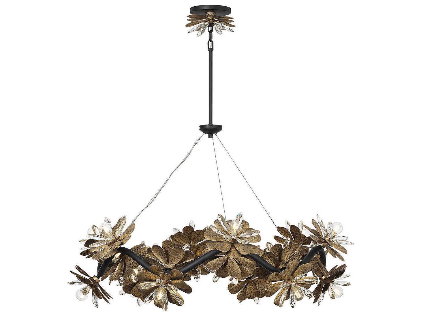 Savoy House Giselle 24-Light Delphine Bronze Crystal Chandelier