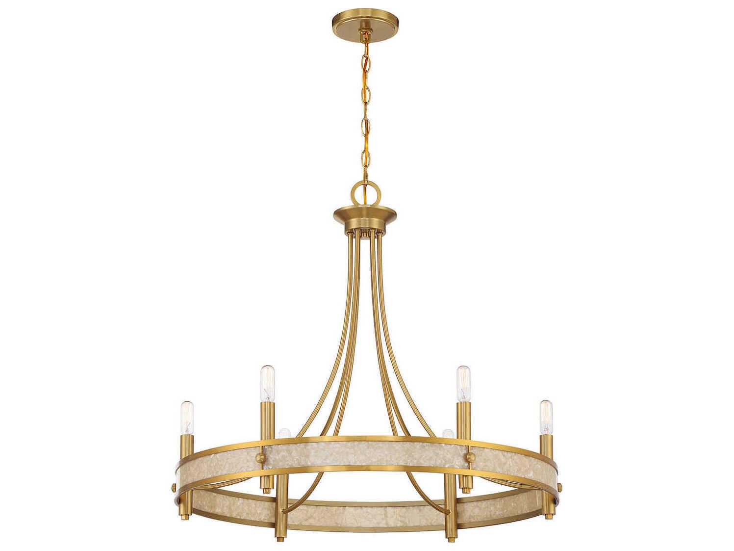 Savoy House Camden 6-Light Warm Brass Chandelier