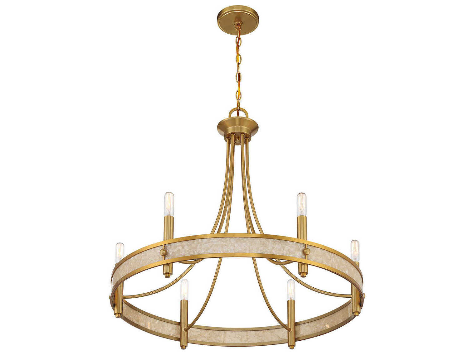 Savoy House Camden 6-Light Warm Brass Chandelier
