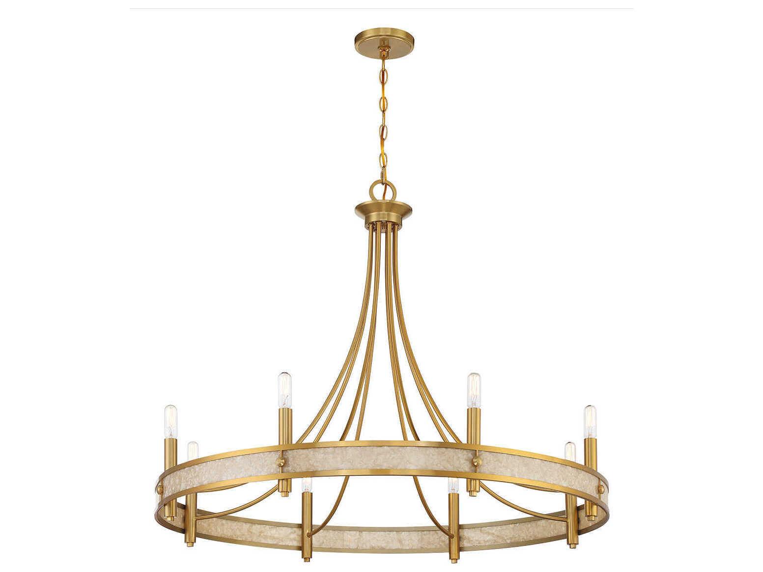 Savoy House Camden 8-Light Warm Brass Chandelier
