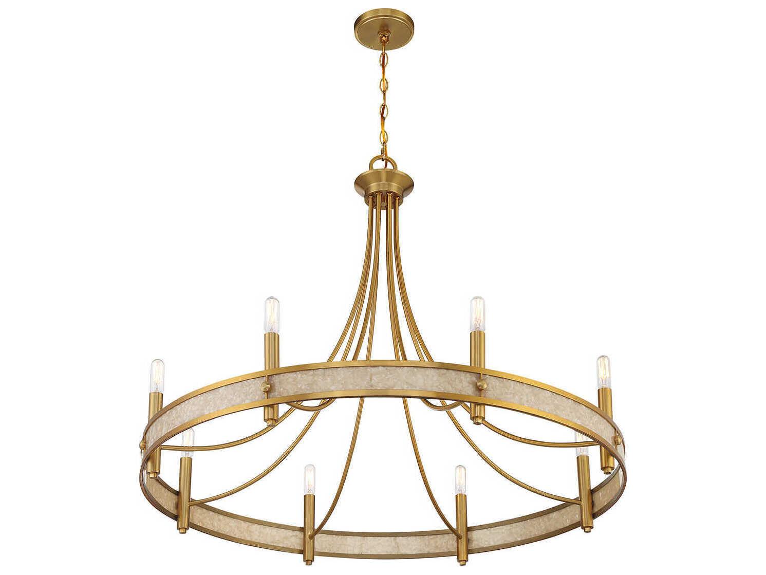 Savoy House Camden 8-Light Warm Brass Chandelier