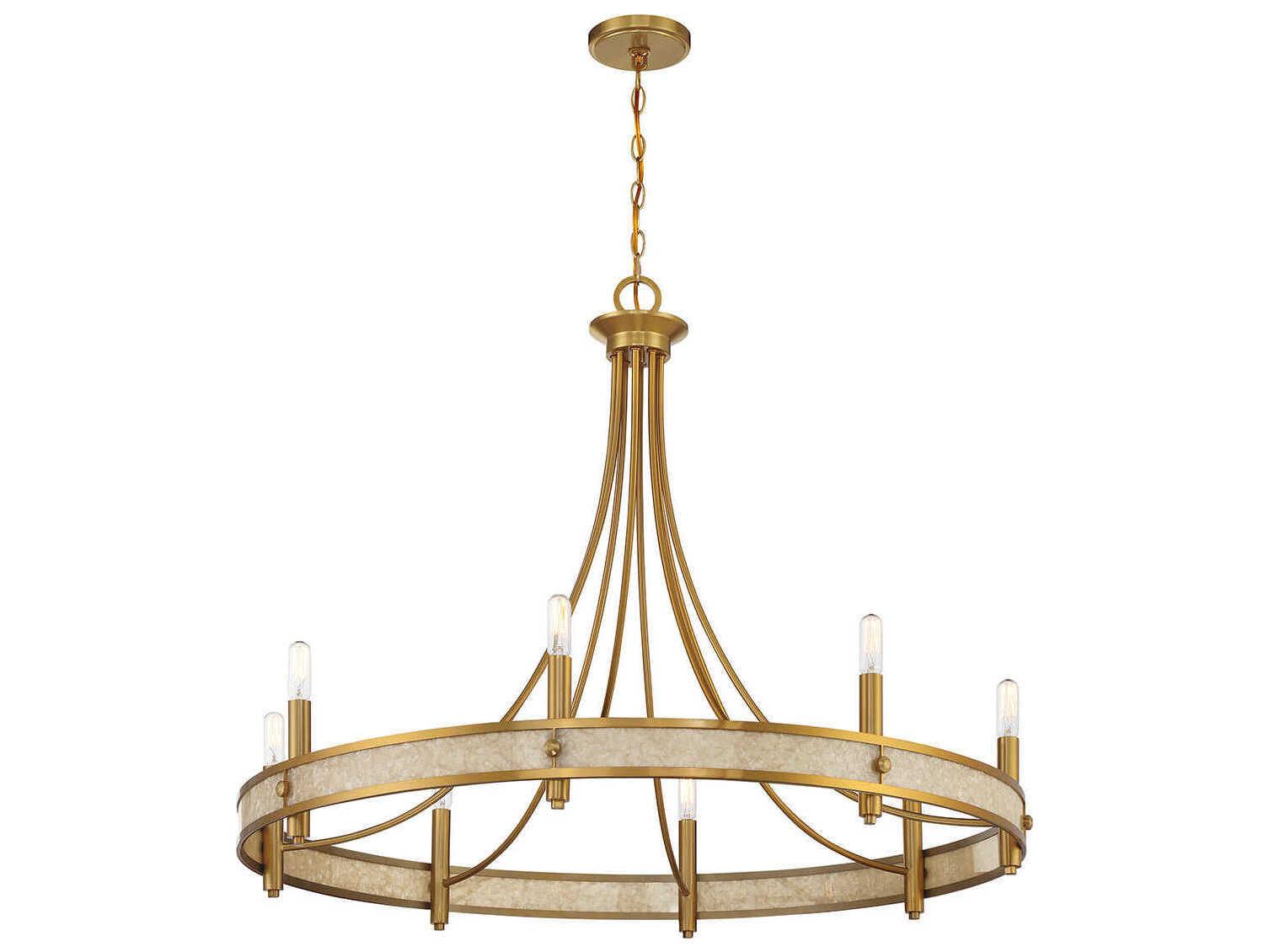 Savoy House Camden 8-Light Warm Brass Chandelier