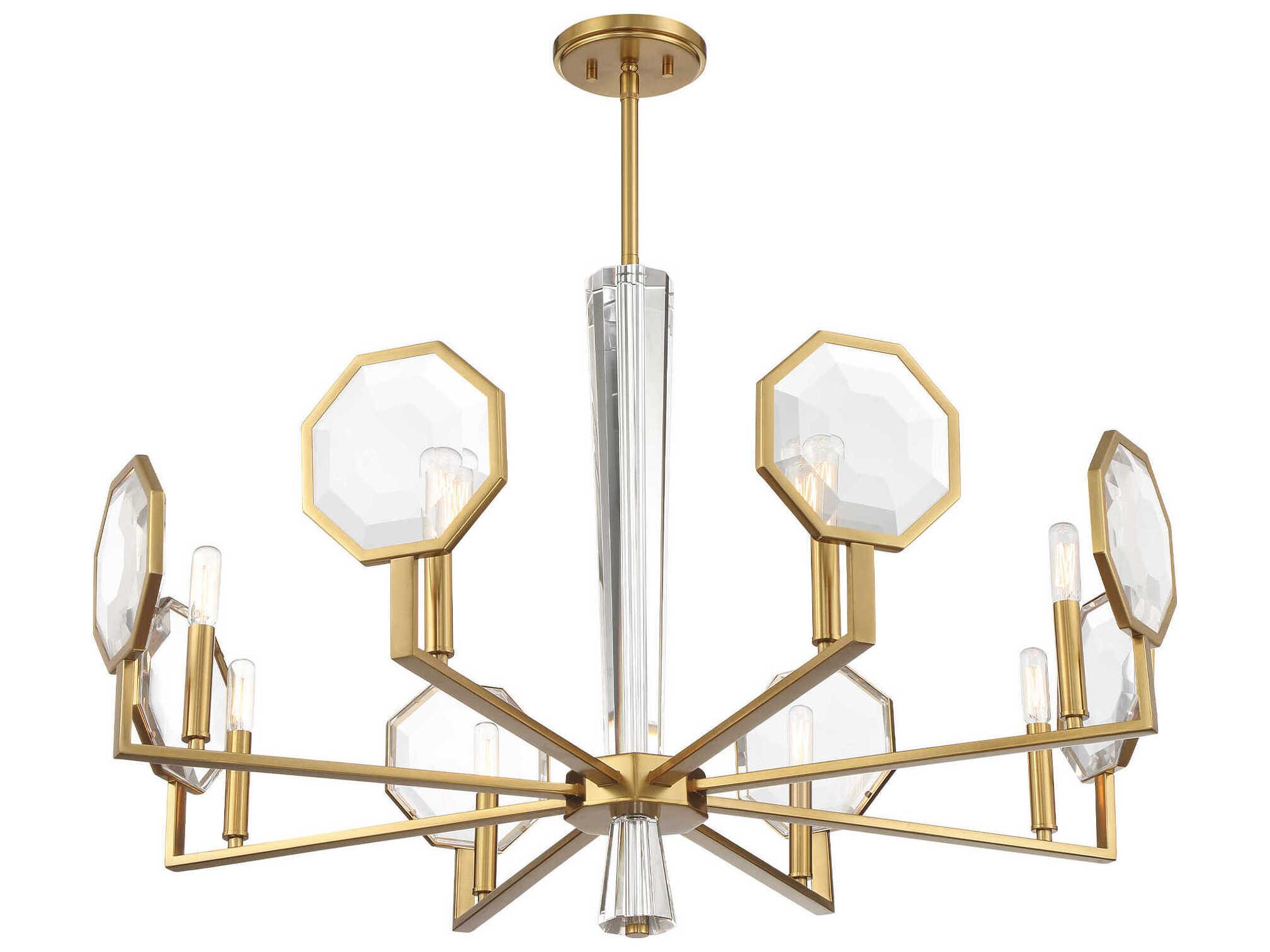Savoy House Leighton 8-Light Warm Brass Chandelier