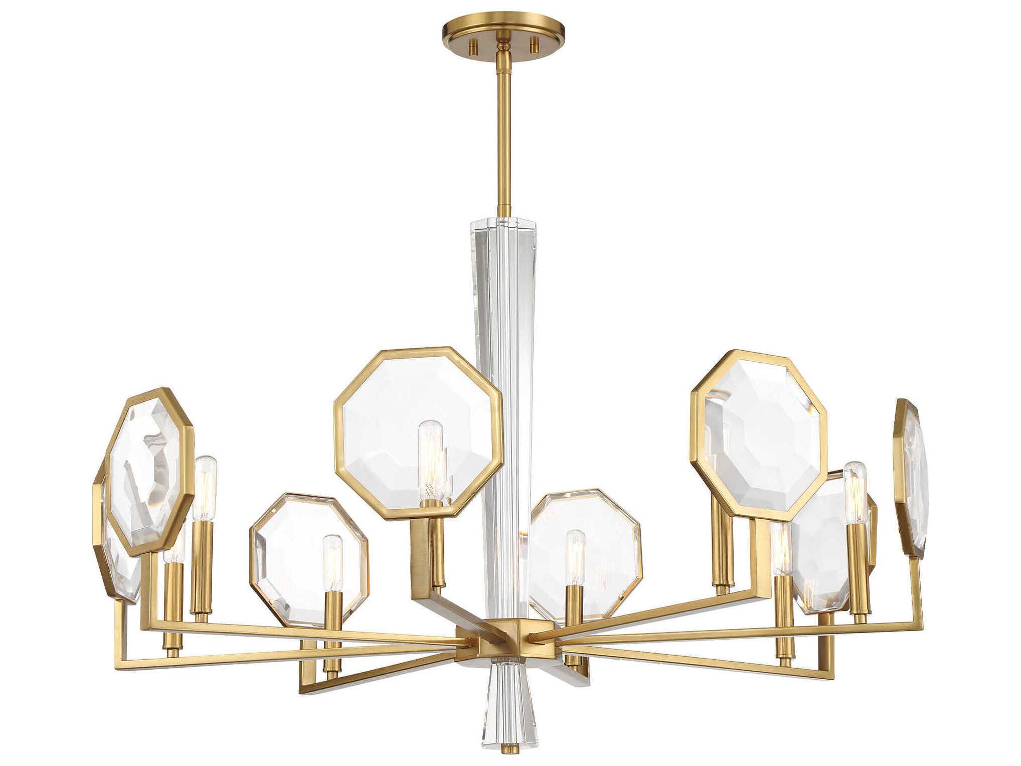 Savoy House Leighton 8-Light Warm Brass Chandelier