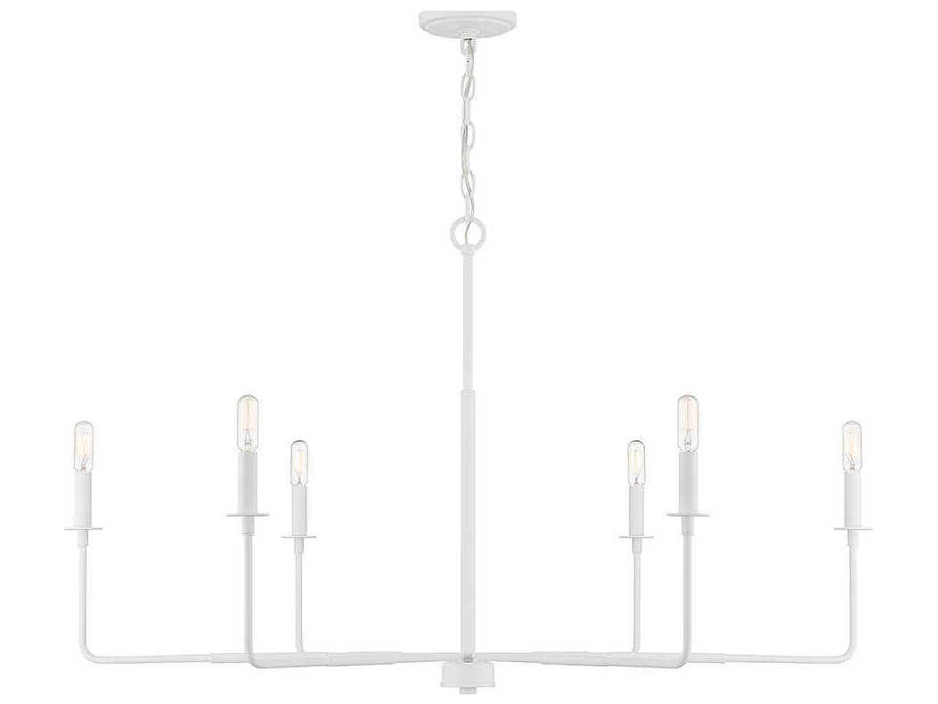Savoy House Salerno 6-Light Bisque White Candelabra Chandelier