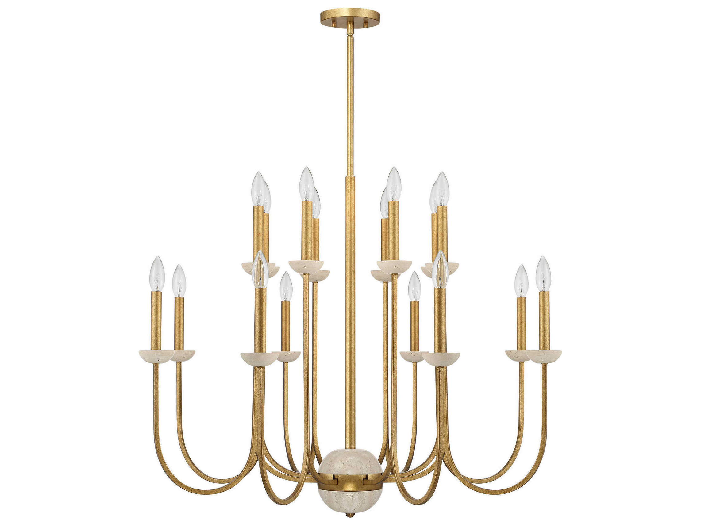 Savoy House Oakhurst 16-Light Antique Gold Candelabra Chandelier