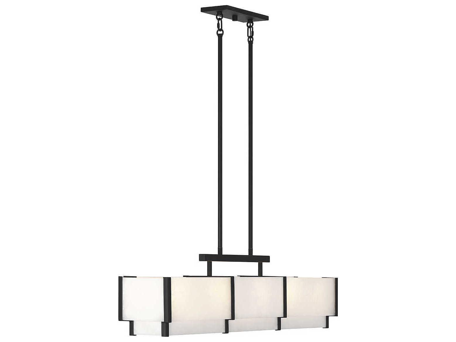 Savoy House Orleans 5-Light Black Cashmere Linear Island Pendant