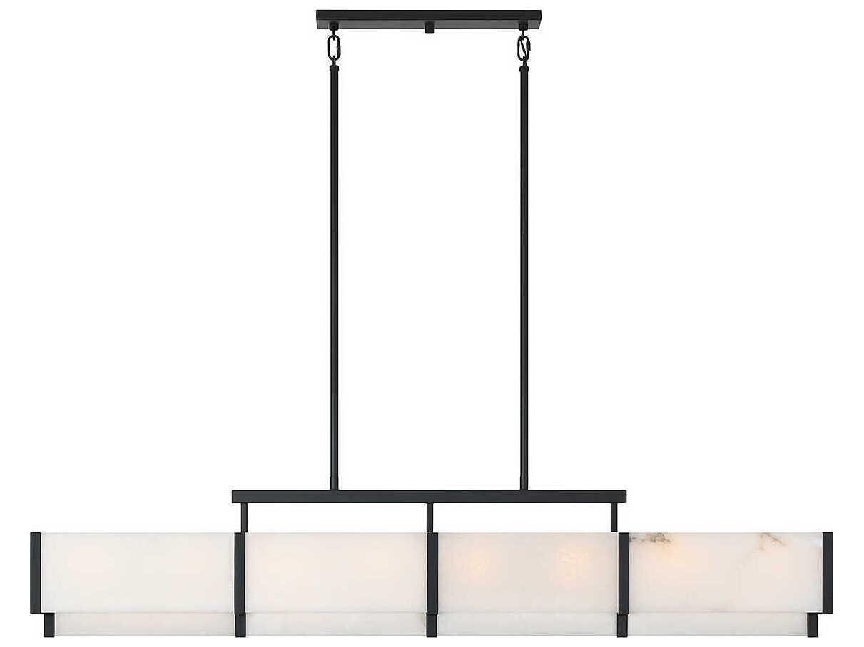 Savoy House Orleans 8-Light Black Cashmere Linear Island Pendant