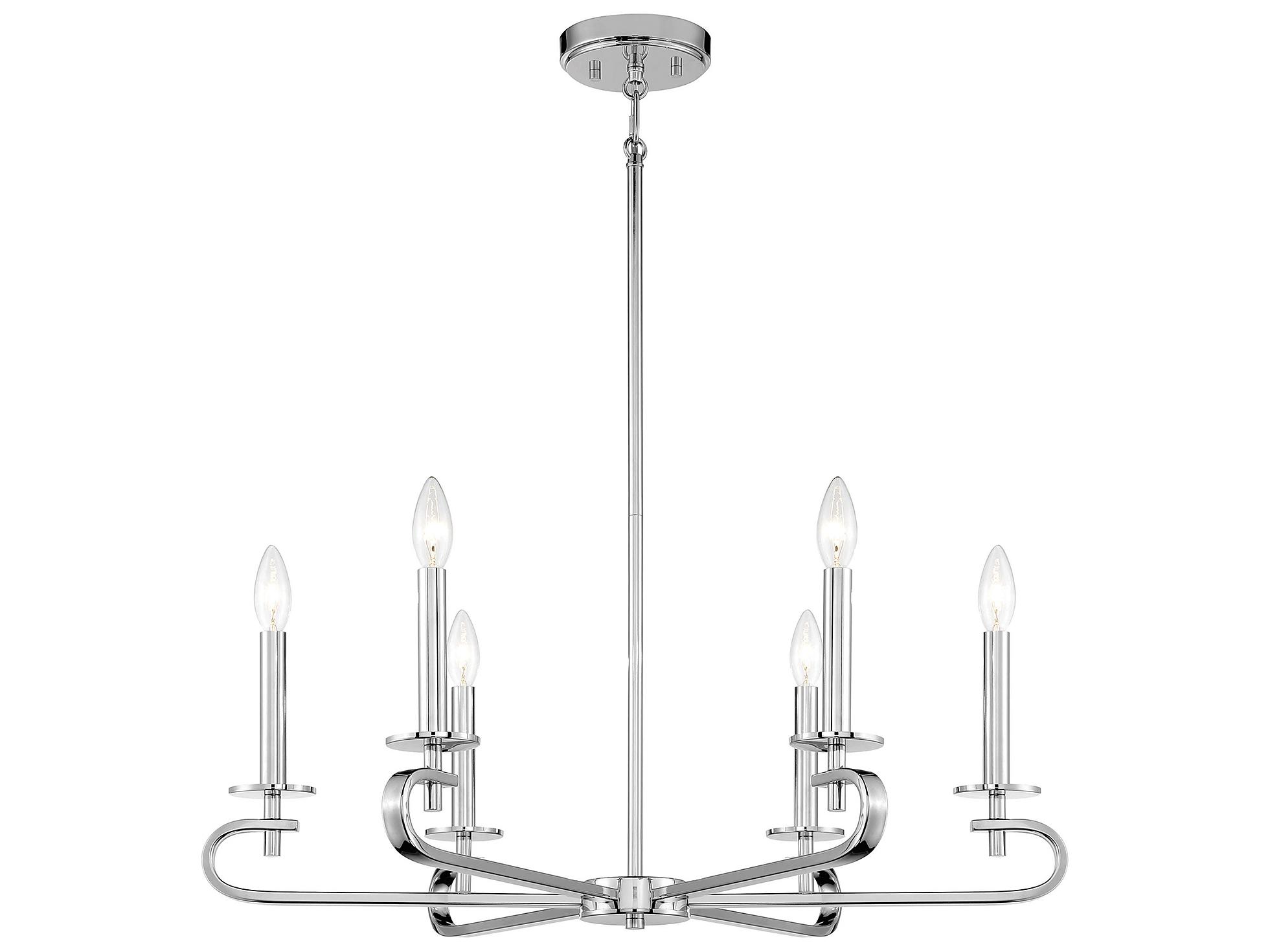 Savoy House Torino 6-Light Polished Nickel Candelabra Tiered Chandelier