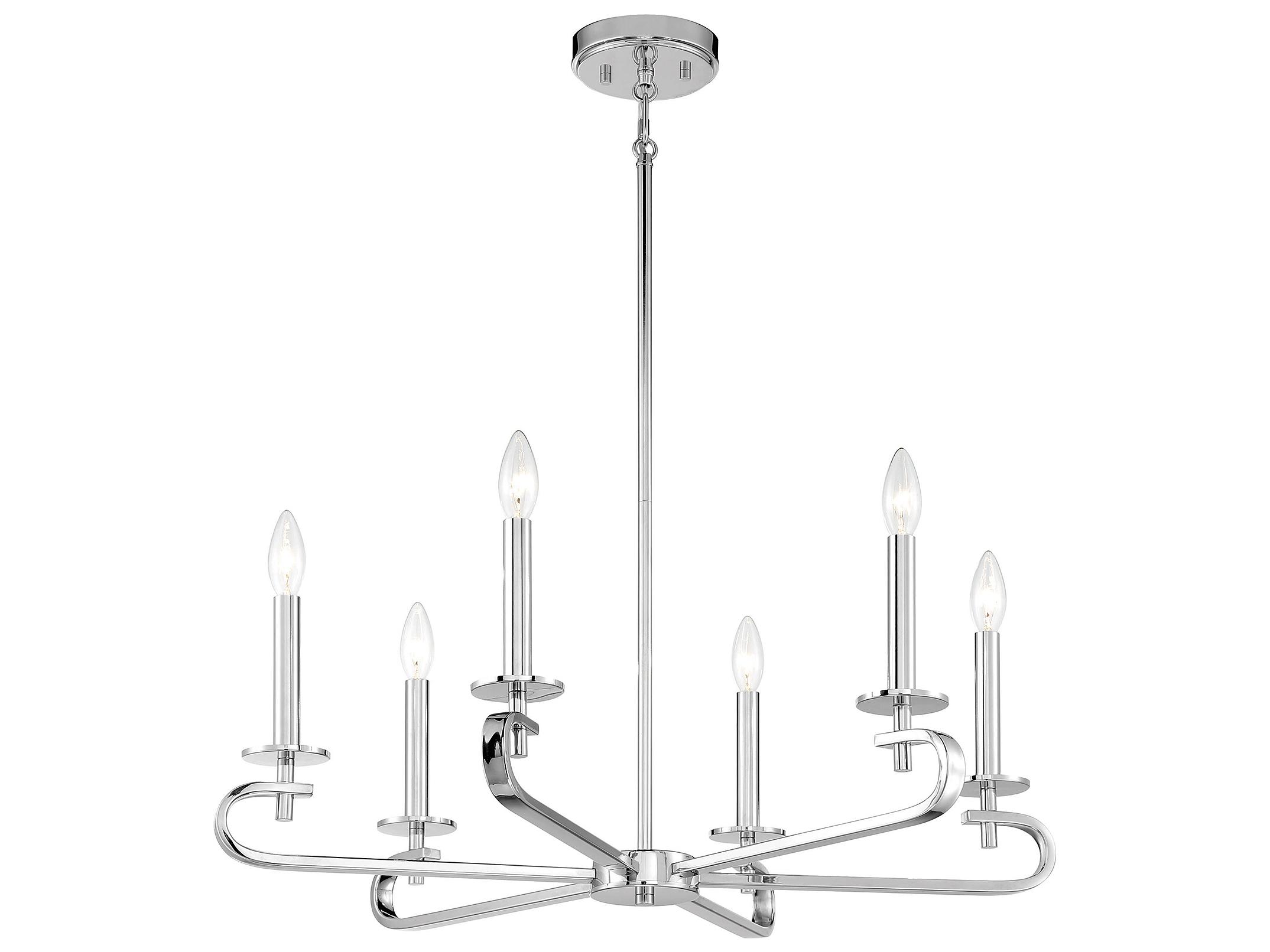 Savoy House Torino 6-Light Polished Nickel Candelabra Tiered Chandelier