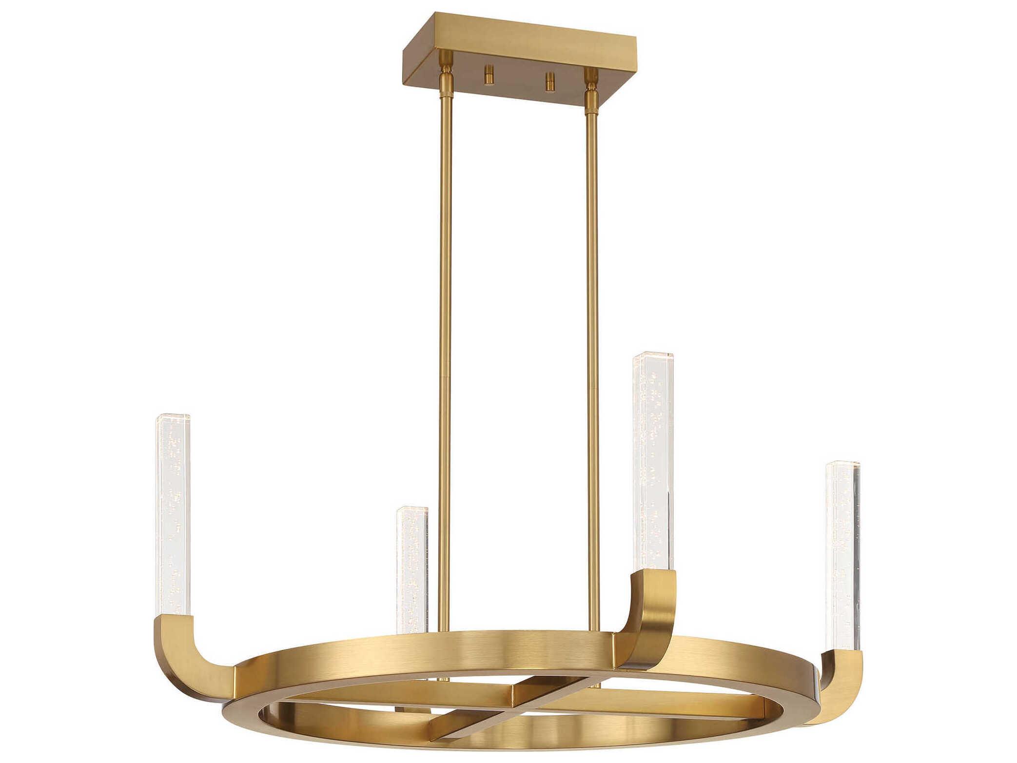 Savoy House Del Mar 4-Light Warm Brass Chandelier