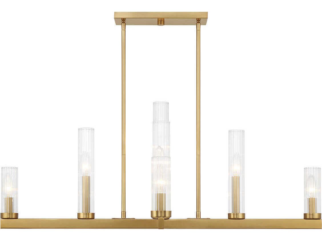 Savoy House Carina 9-Light Warm Brass Cylinder Chandelier