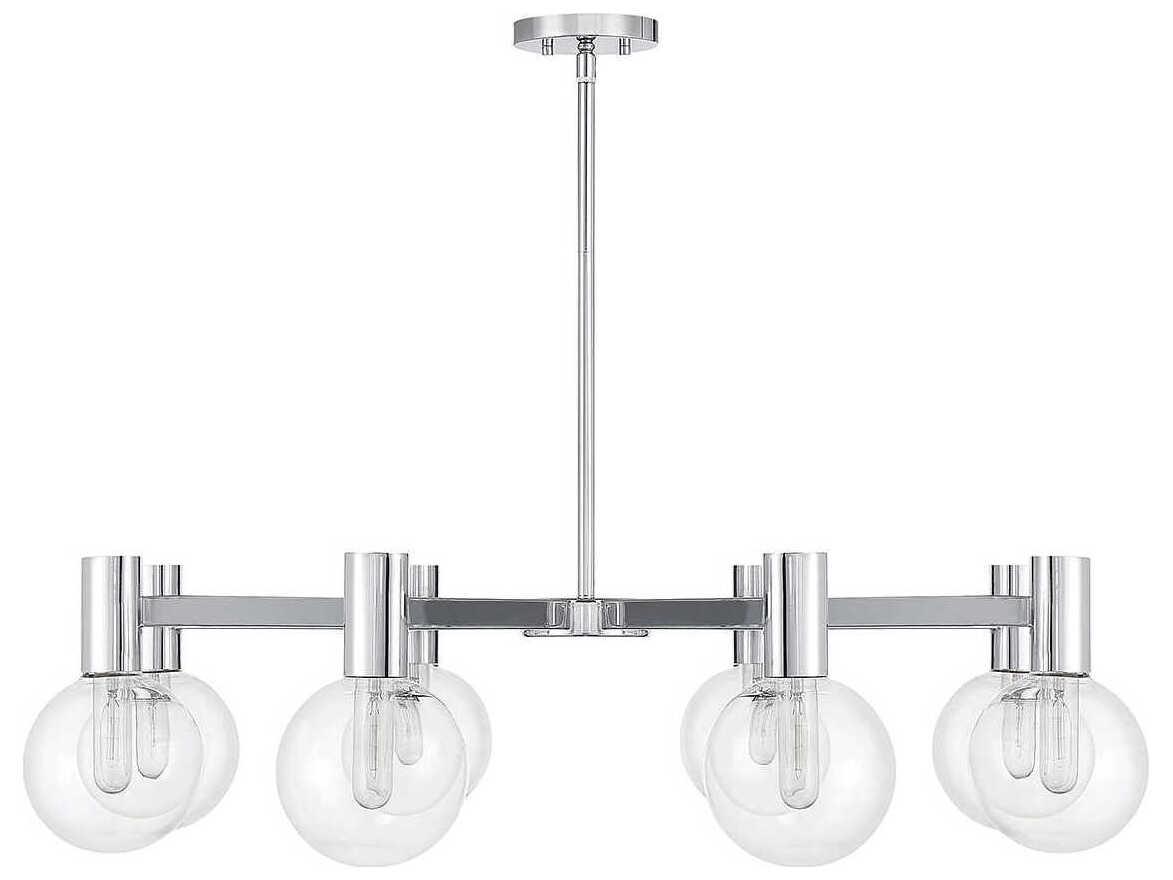 Savoy House Wright 8-Light Chrome Glass Globe Chandelier