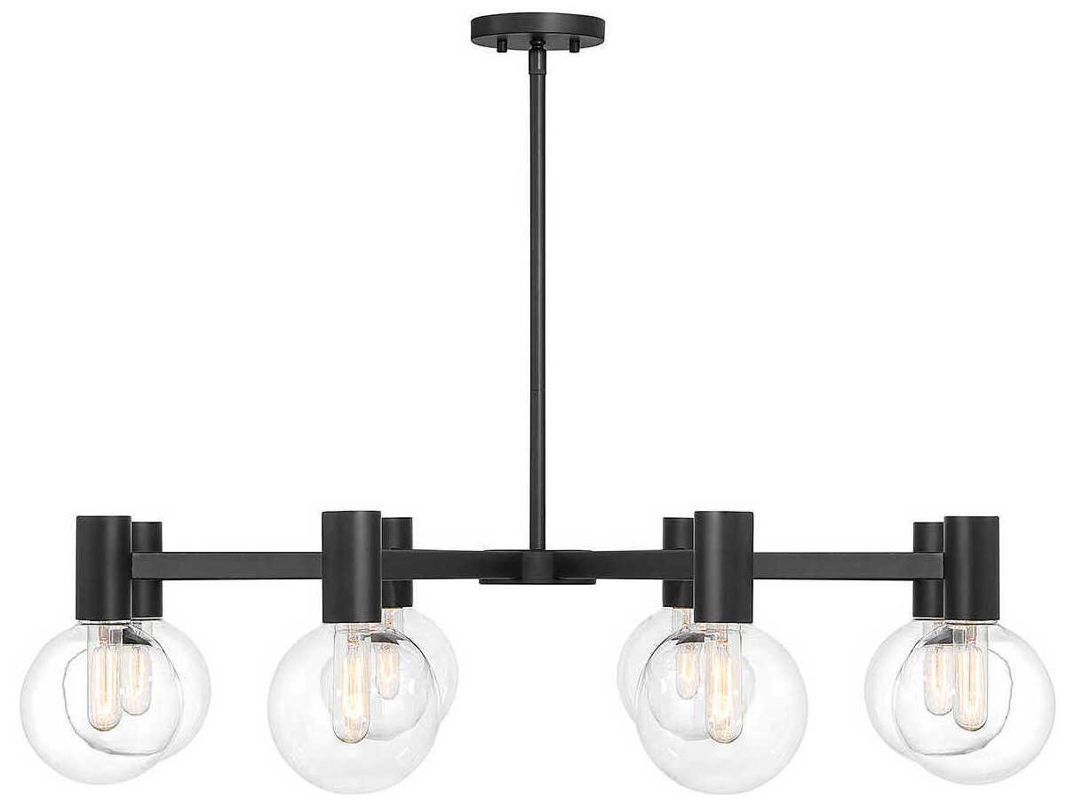 Savoy House Wright 8-Light Matte Black Glass Globe Chandelier