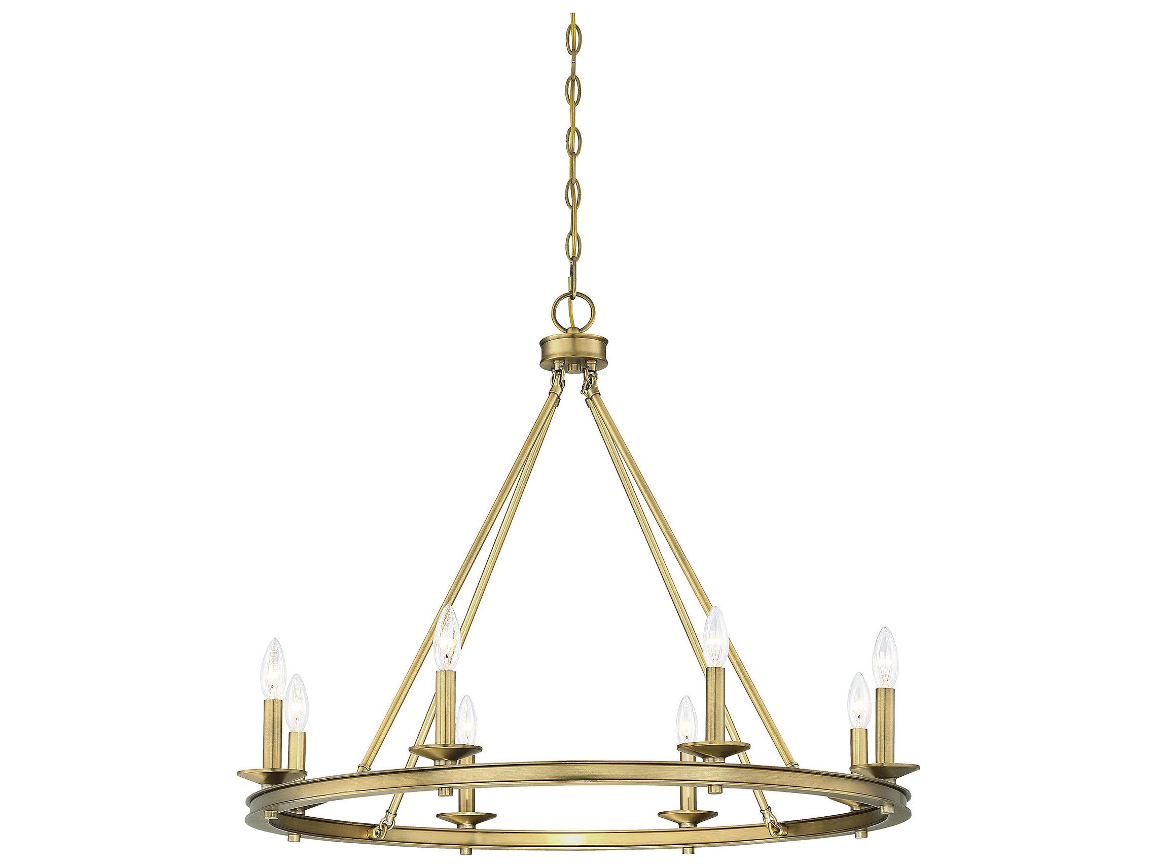 Savoy House Middleton 8-Light Warm Brass Candelabra Chandelier